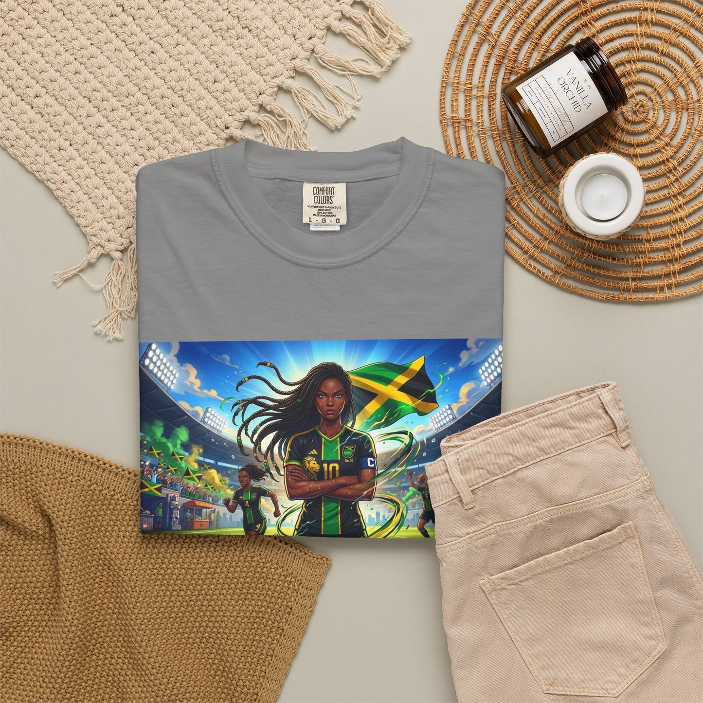 Jamaican Soccer Captain T-Shirt — Rasta Player Stadium Graphic Tee
