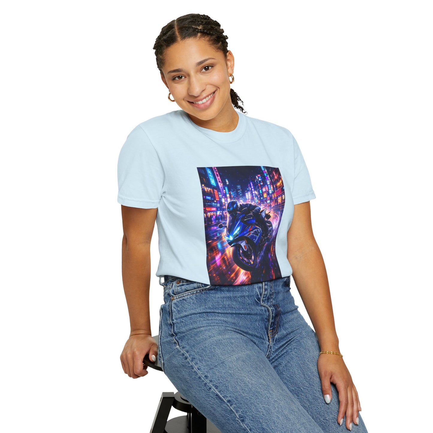 Suzuki GSX-R1000-NEON NIGHT RUN -  T-Shirt — Neon Night Rider Graphic Tee
