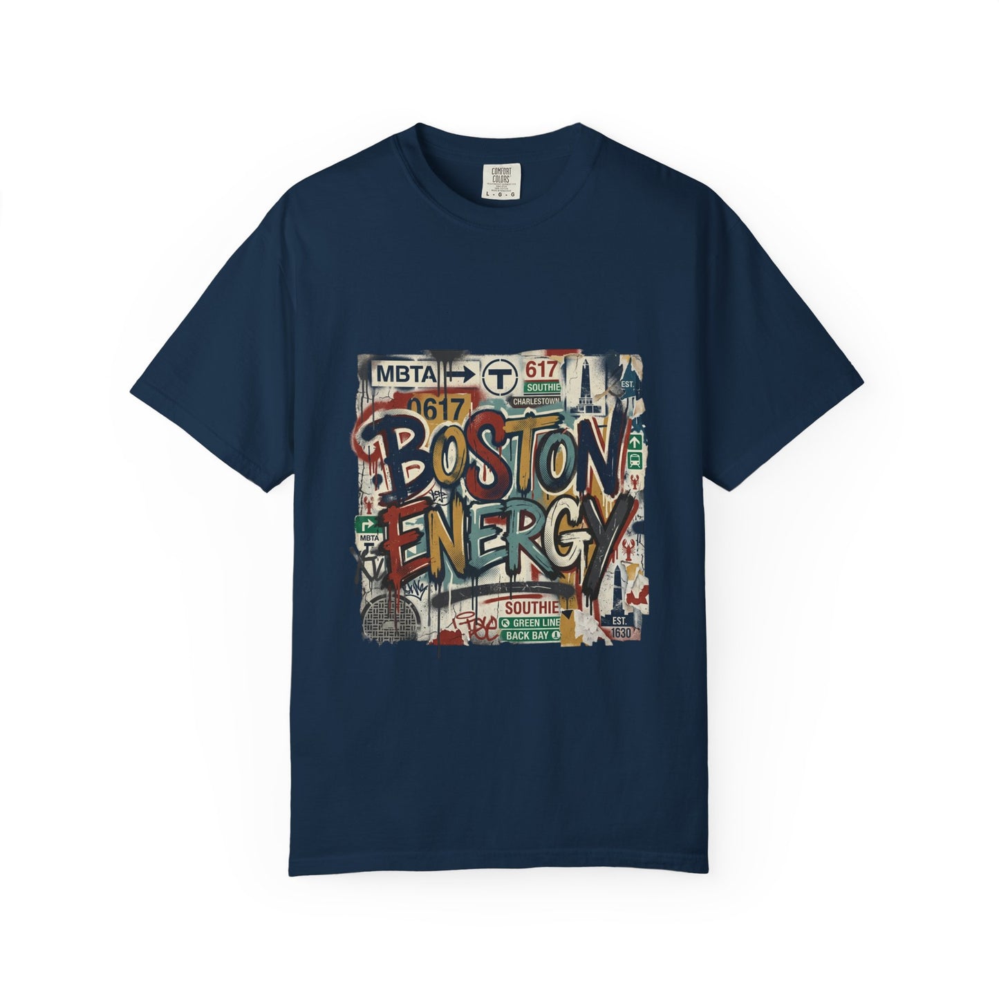 Boston Energy T-Shirt — Graffiti Cityscape Tee