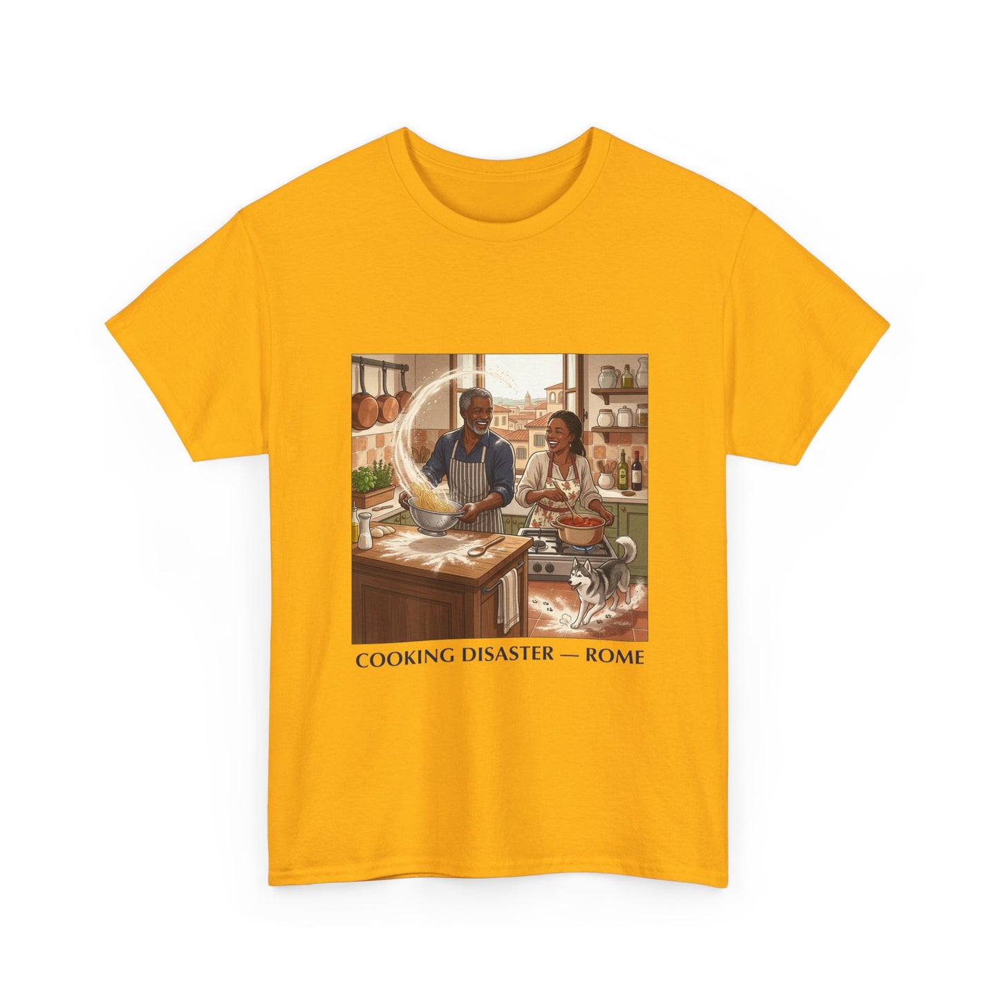 T-Shirt — 'Cooking Disaster — Rome' Illustrated Cooking Tee