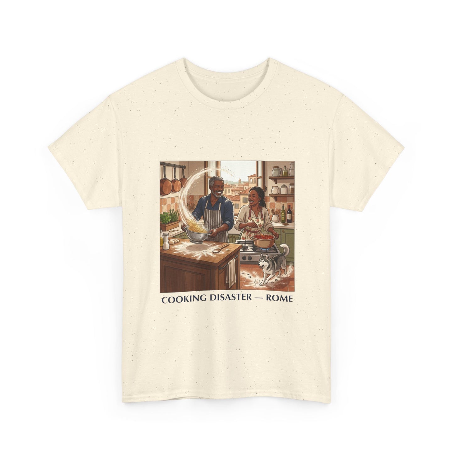 T-Shirt — 'Cooking Disaster — Rome' Illustrated Cooking Tee