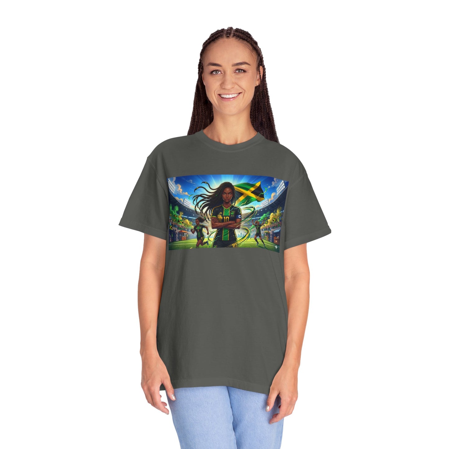 Jamaican Soccer Captain T-Shirt — Rasta Player Stadium Graphic Tee