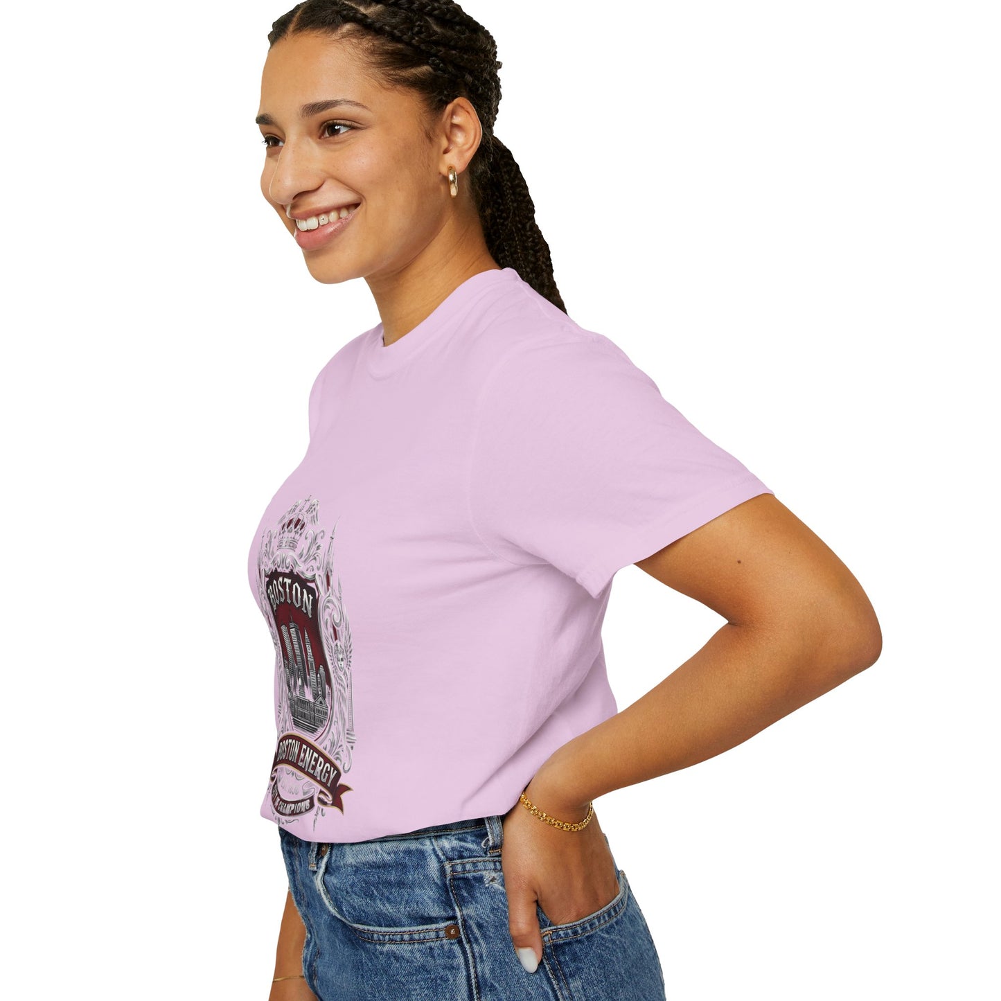 Boston Energy Vintage Crest T-Shirt — Retro City Skyline Tee