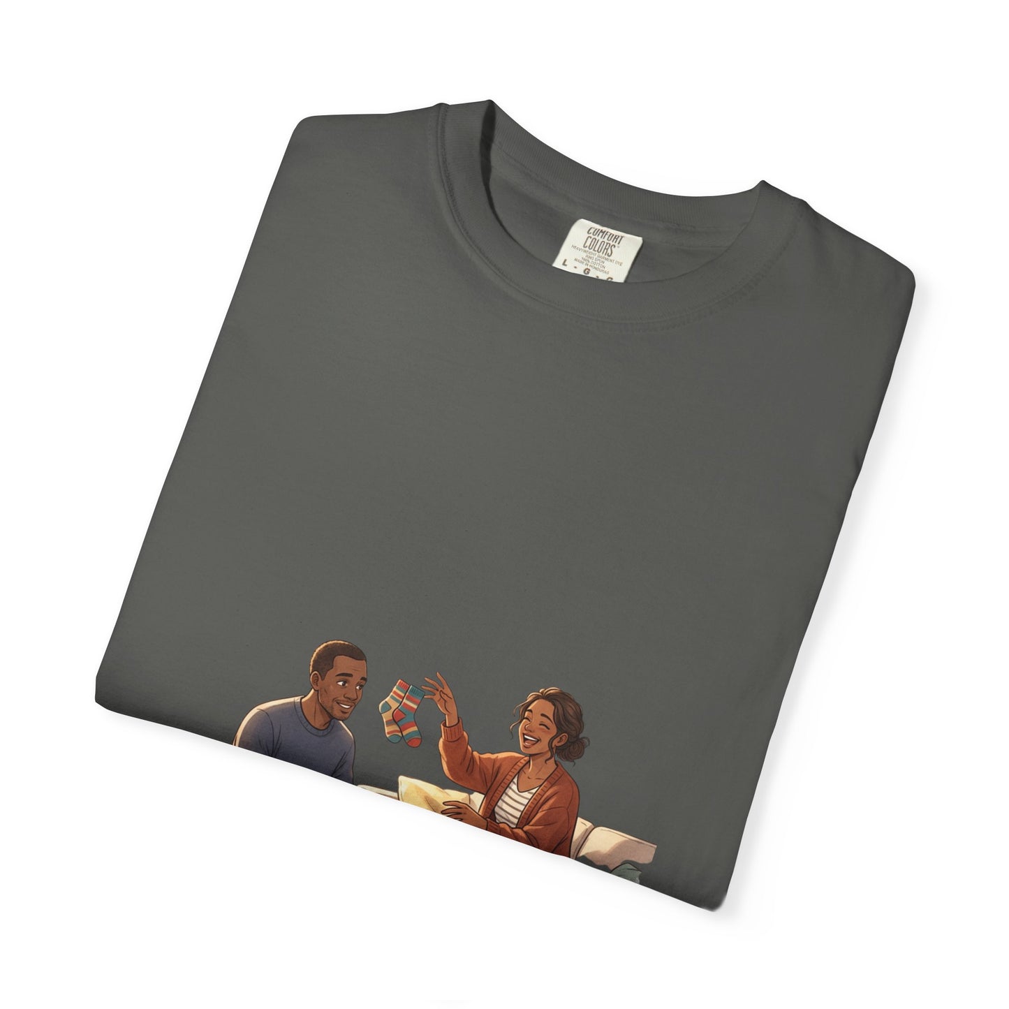 Picnic Cheers T-Shirt — Vintage Couple & Dog Illustration Tee