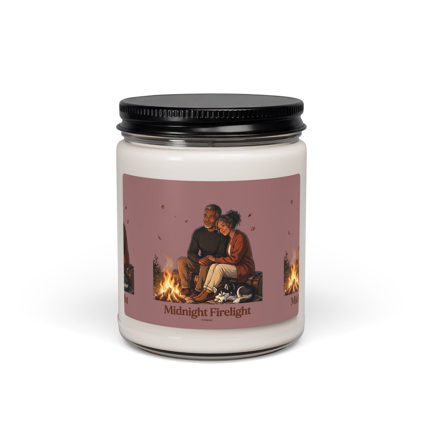 Midnight Firelight Scented Soy Candle — Cozy Campfire Aromas, 9oz