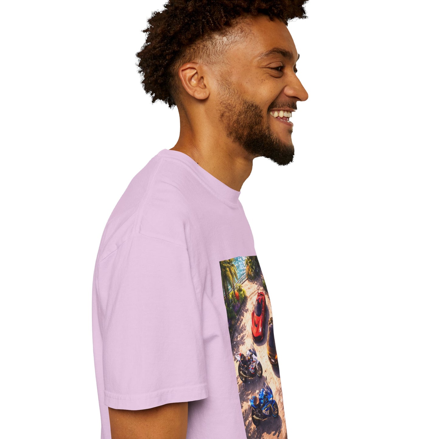 MULTI-VEHICLE - T-Shirt — Tropical Sports Cars & Motorbikes Print