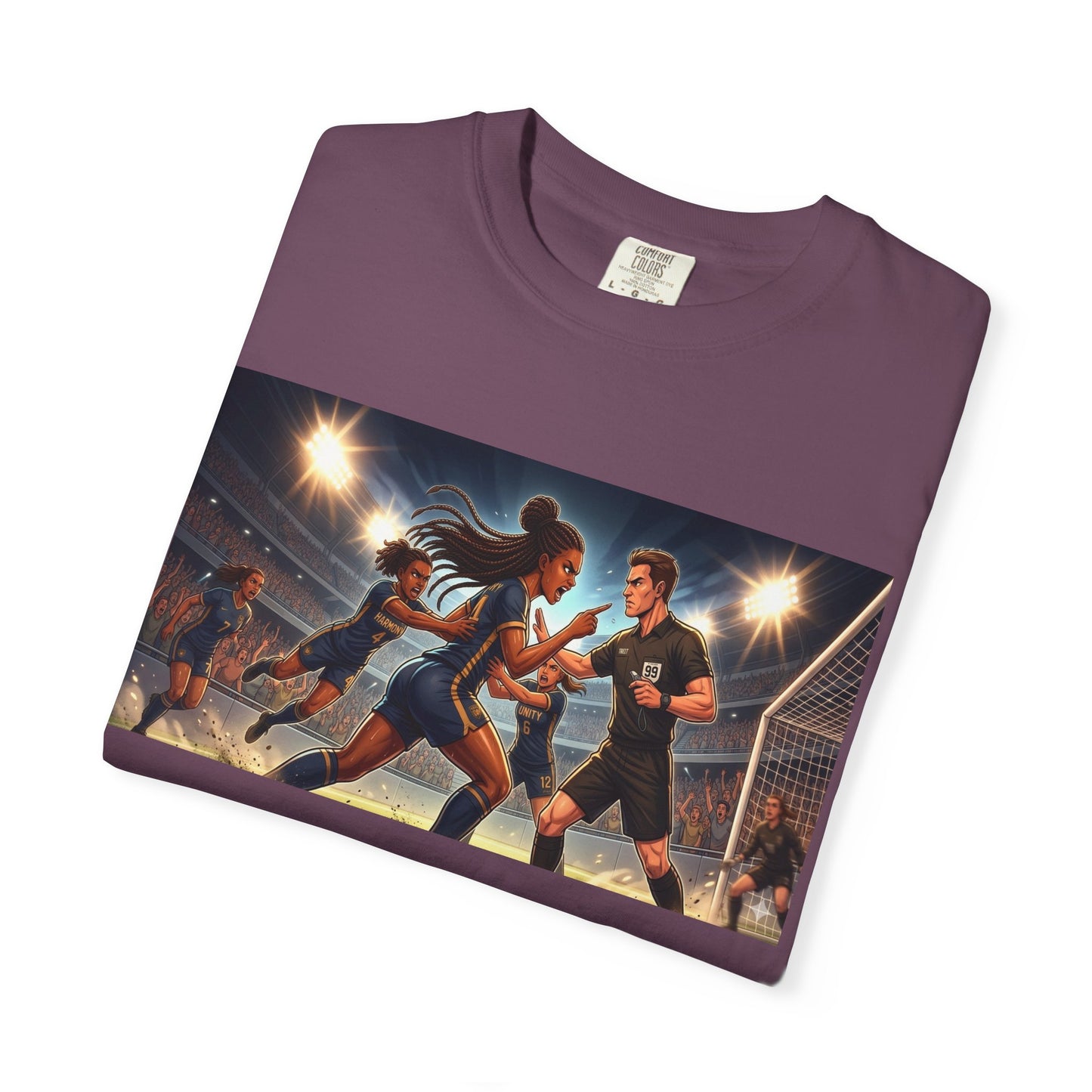 Soccer Arguing With Referee T-Shirt — Vintage Stadium Action Graphic Tee