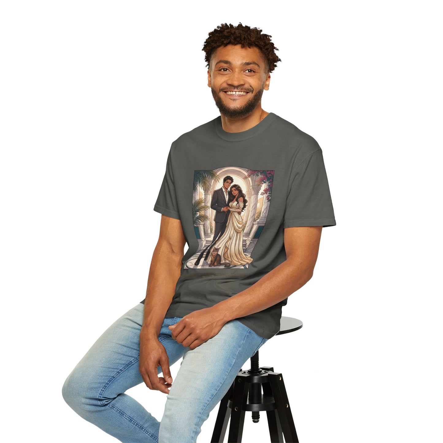 Romantic Vintage Wedding Portrait T-Shirt — "In Every Lifetime, I'd Find You"
