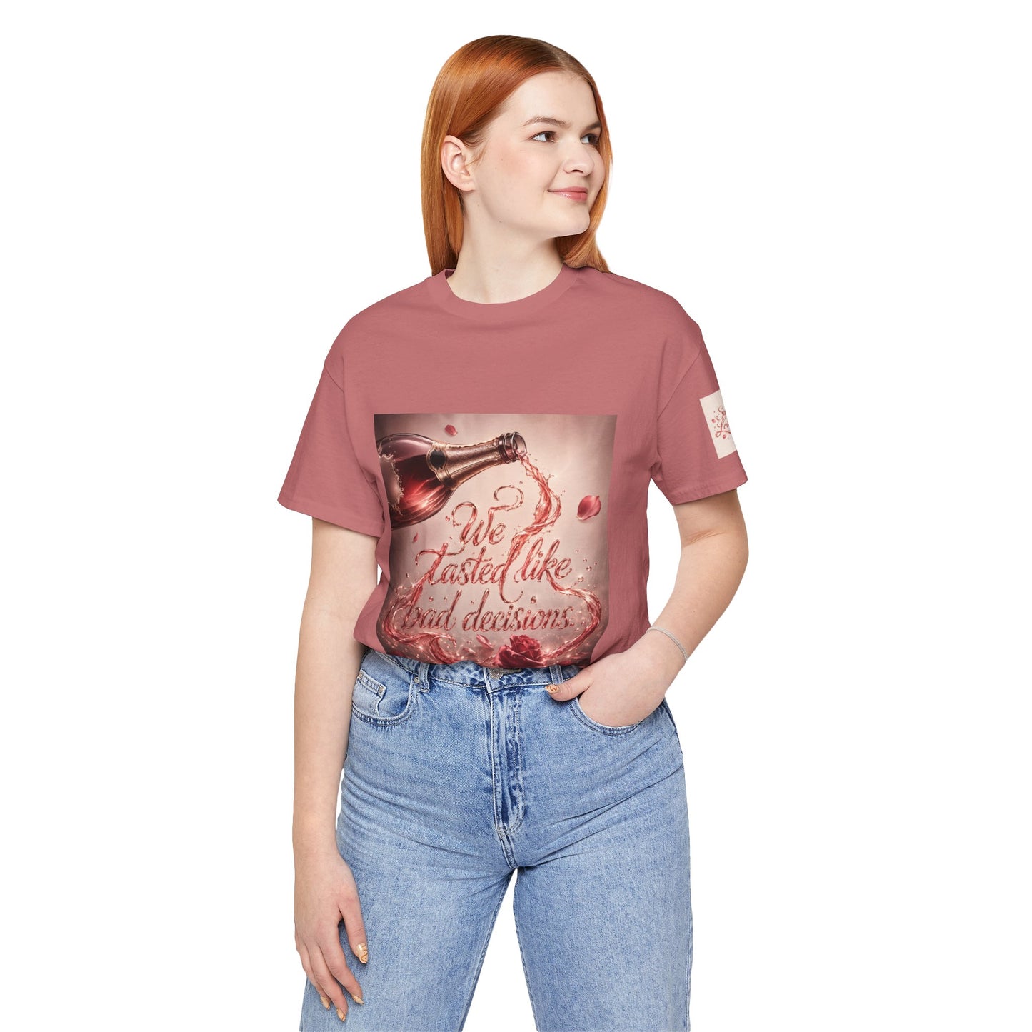 We Tasted Like Bad Decisions T shirt - Pink Champagne Pleasure Graphic Tee
