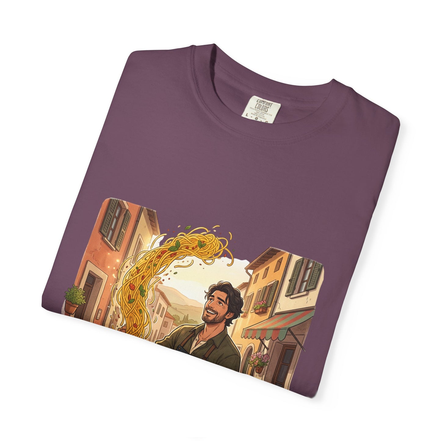 Italian Chef Pasta Toss T-Shirt — Vintage Street Kitchen Cooking Graphic Tee
