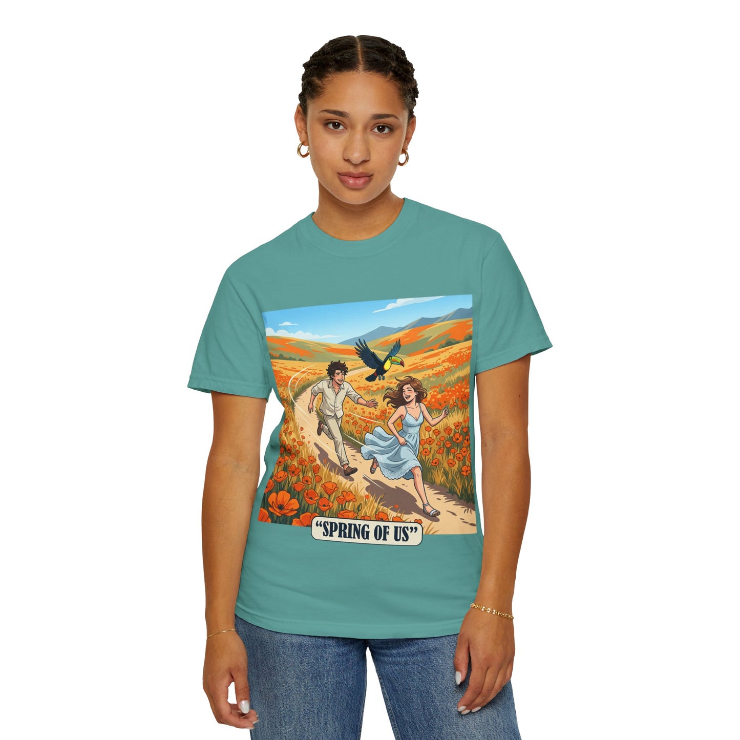 Spring of Us T-Shirt — Romantic Field Illustration Tee