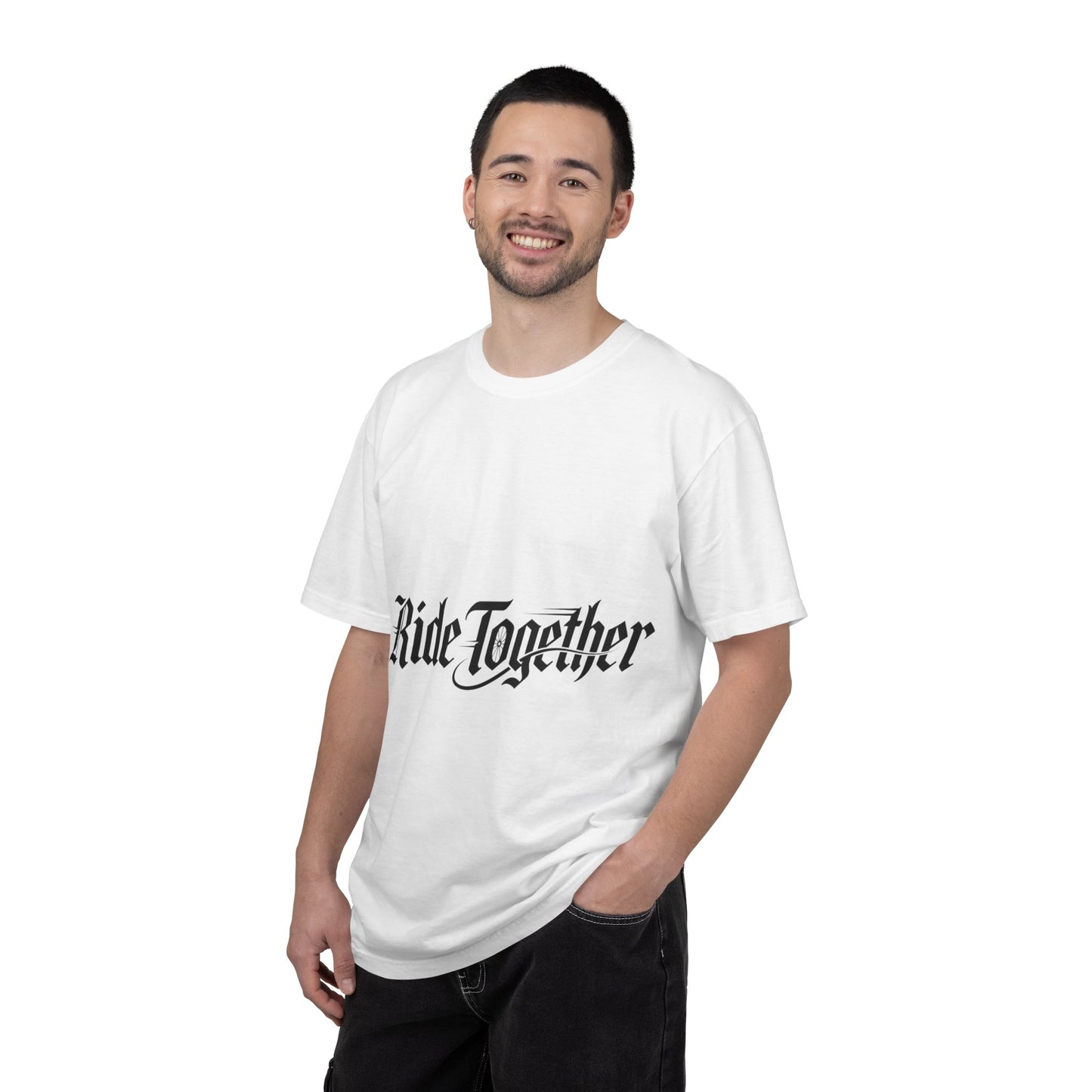Ride Together T-Shirt — Gothic Script Motorcycle Tee