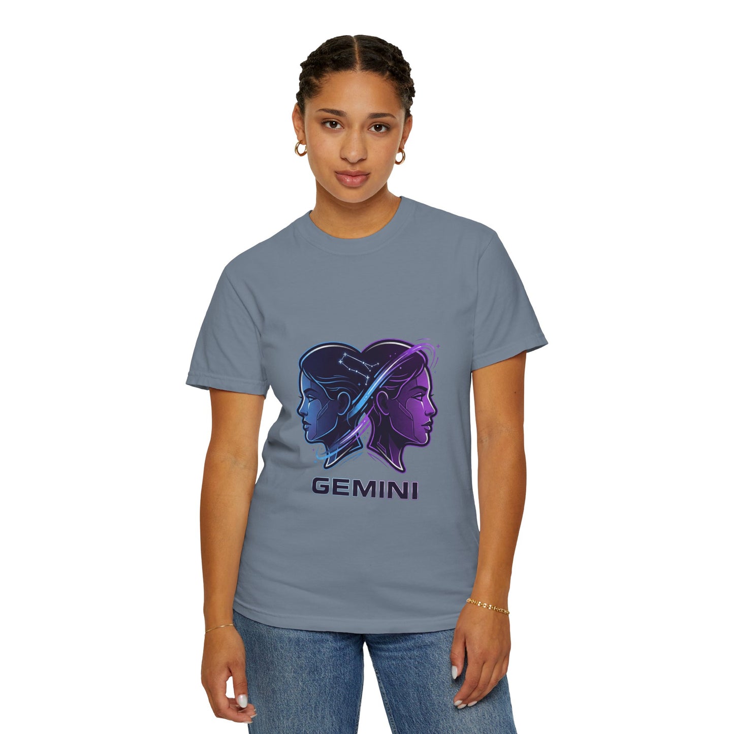 Gemini Zodiac T‑Shirt — Dual Faces Astrology Tee