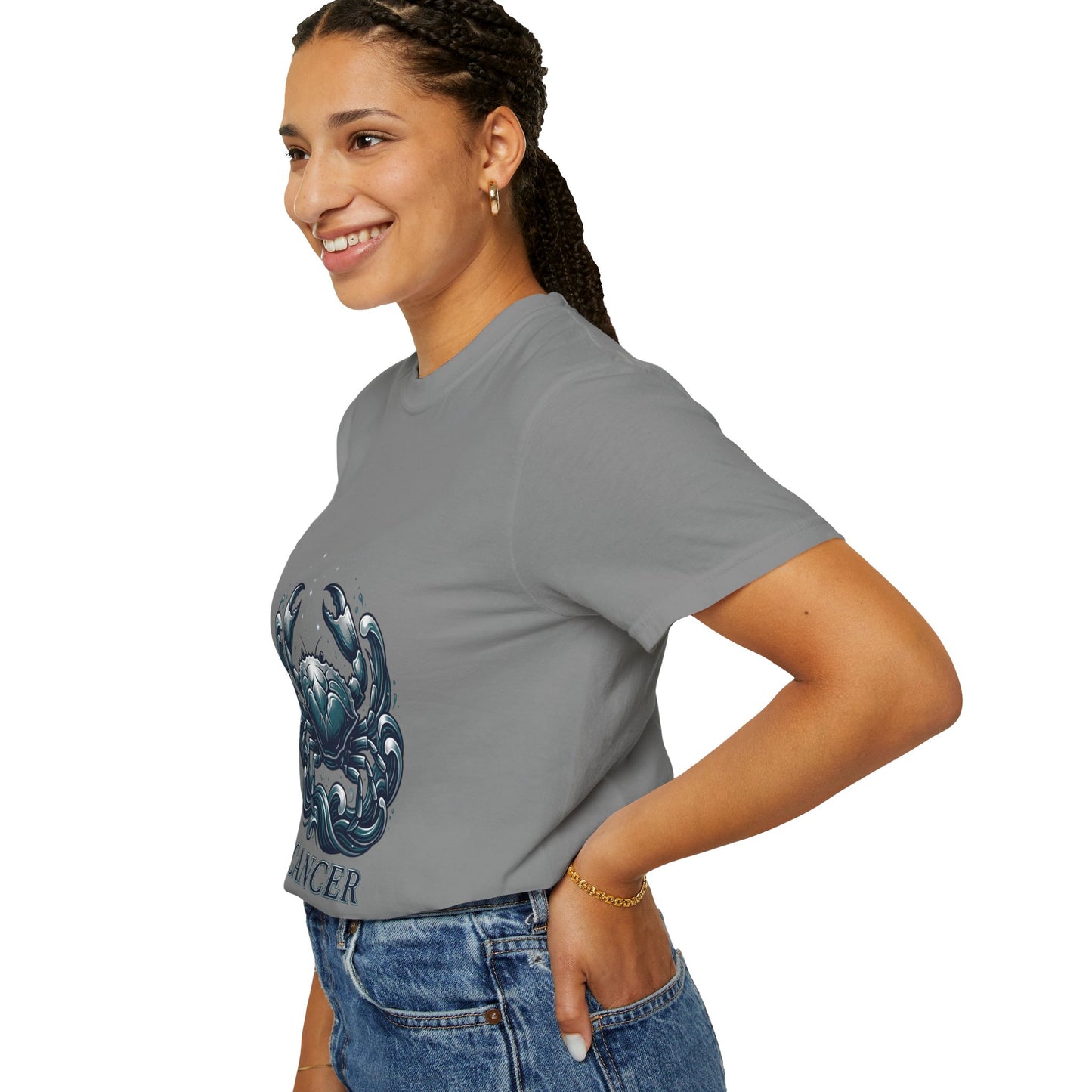 Cancer Zodiac T-Shirt — Stylized Crab Astrological Tee