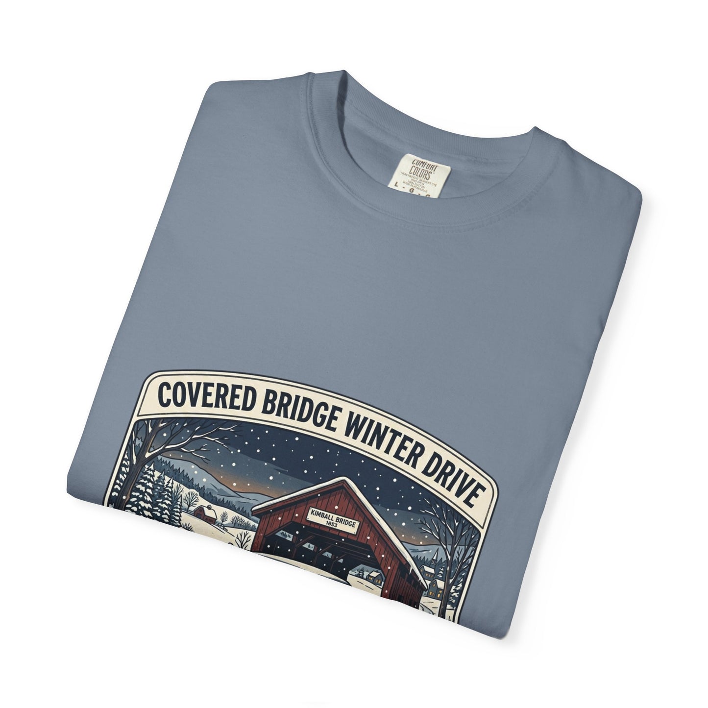 Covered Bridge Winter Drive T-Shirt