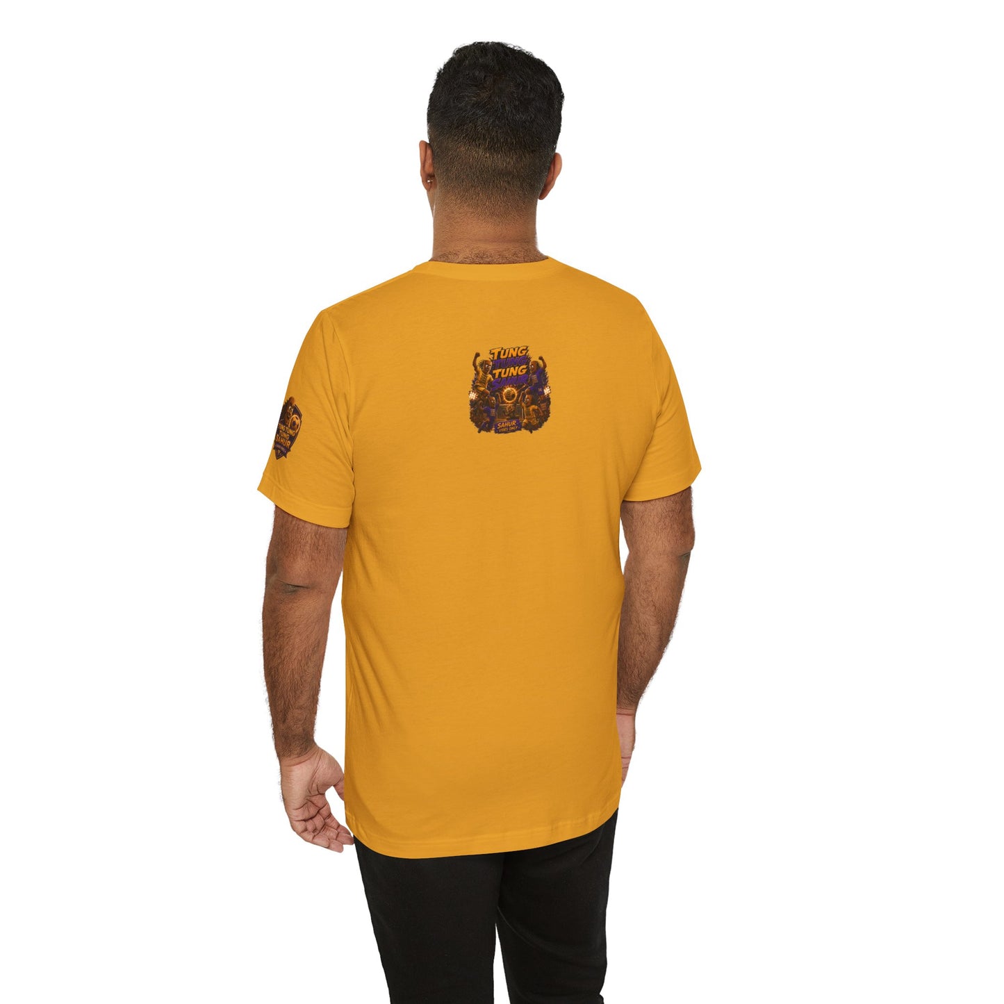 Tung Tung Tung Sahur Header Goal Soccer Action Graphic Tee — Team Court Night Design