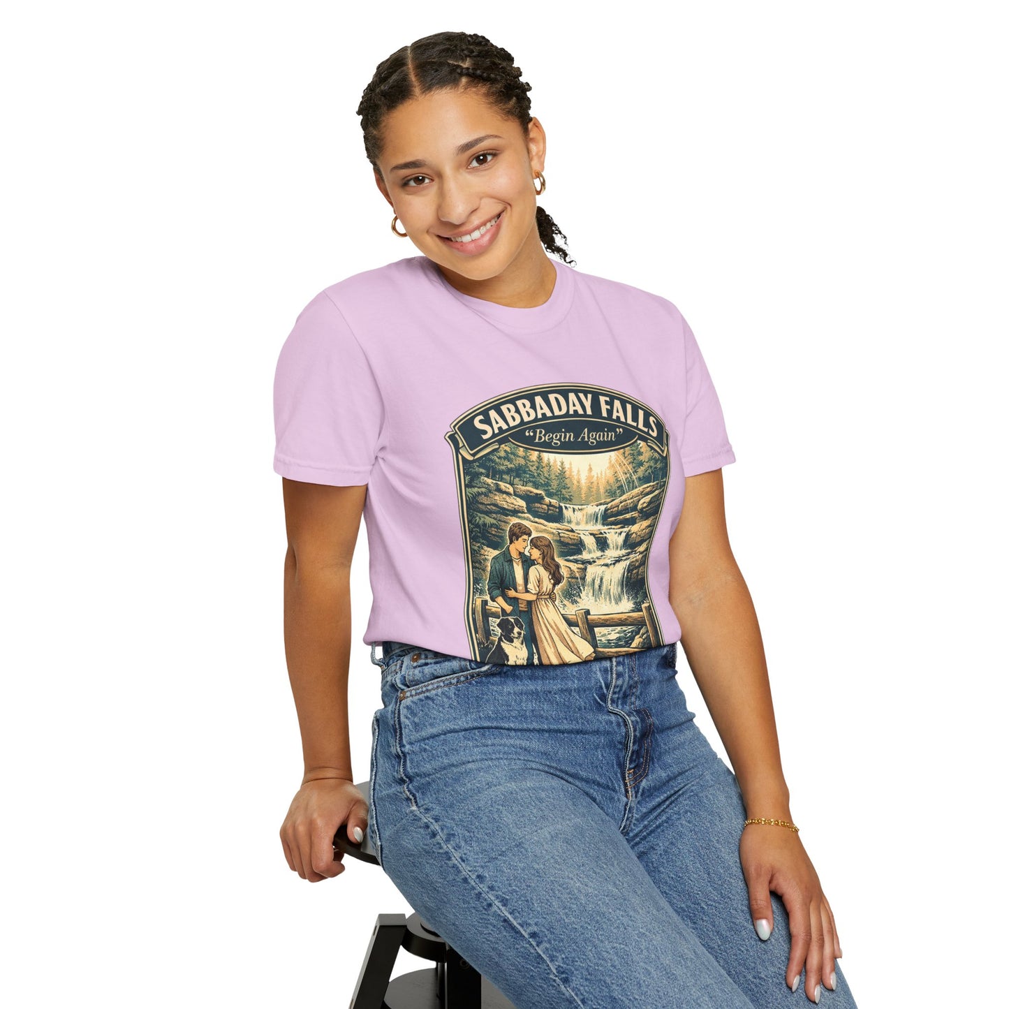 Sabbaday Falls 'We Begin Again' Vintage Nature T-Shirt