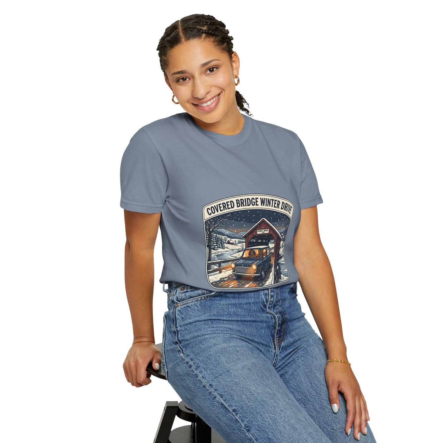 Covered Bridge Winter Drive T-Shirt