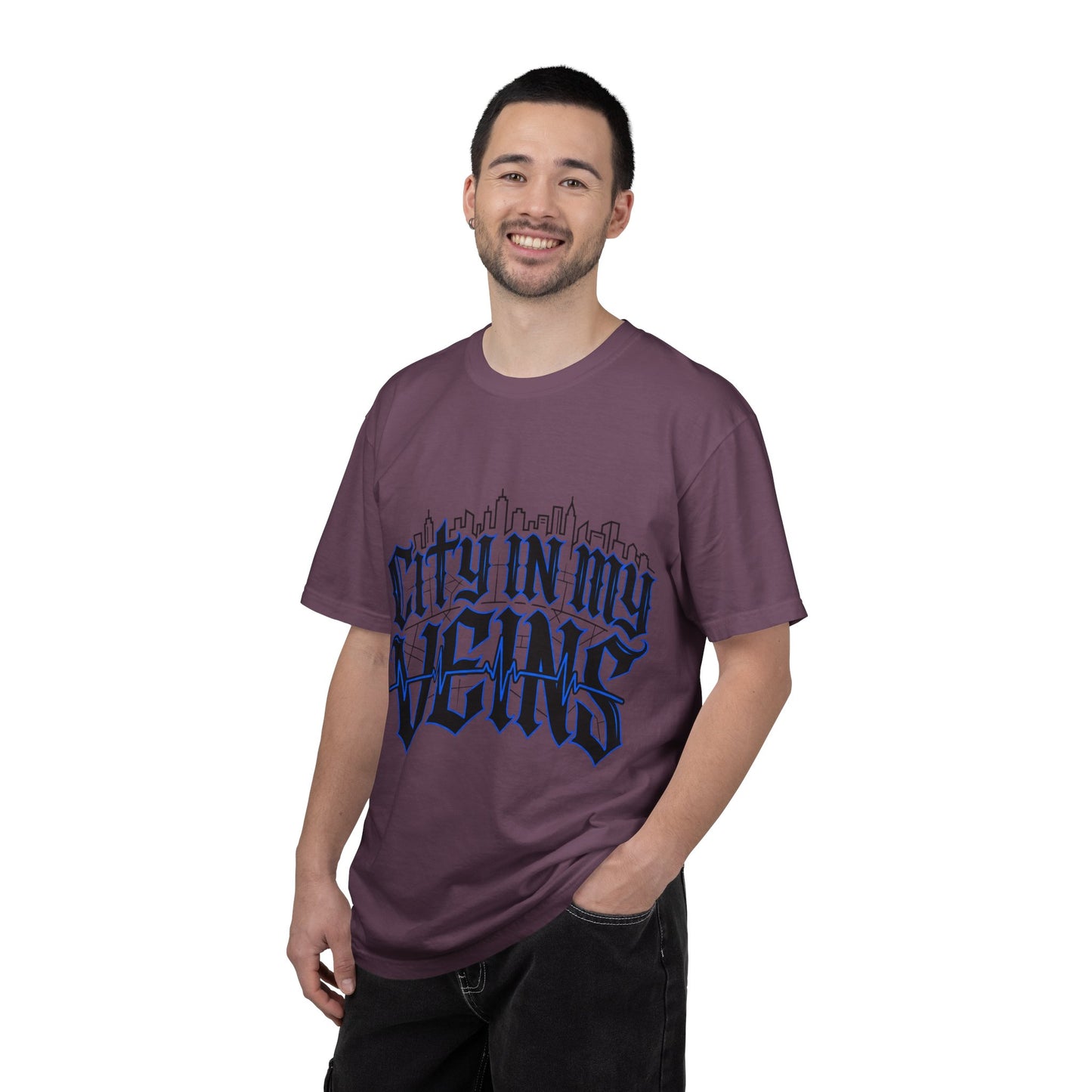City in My Veins T-Shirt — Urban Skyline Graphic Tee