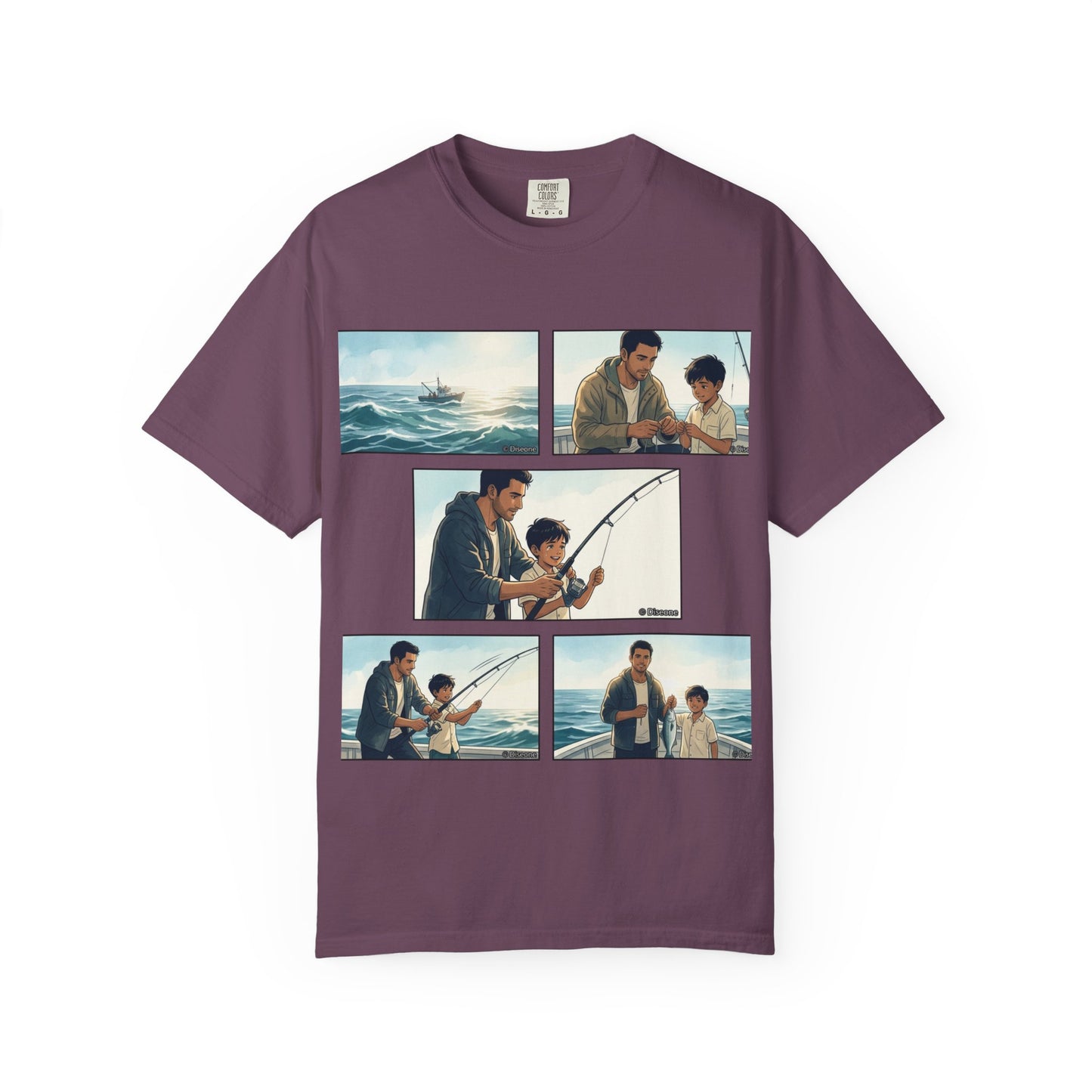 MORNING TIDES” (FATHER & SON EDITION) T-Shirt — Dad & Son Beach Fishing Graphic Tee