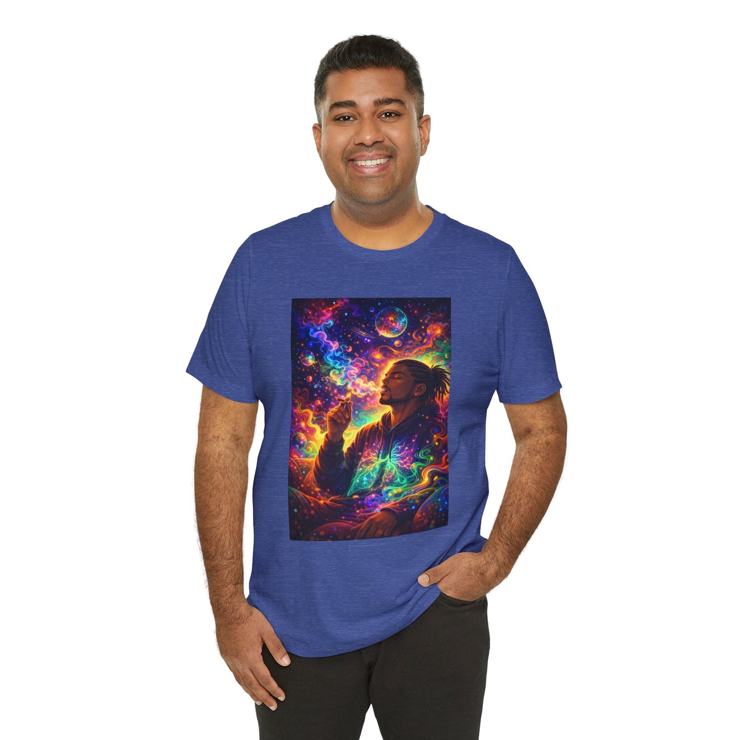 Psychedelic Session T-Shirt — Cosmic Portrait Graphic Tee