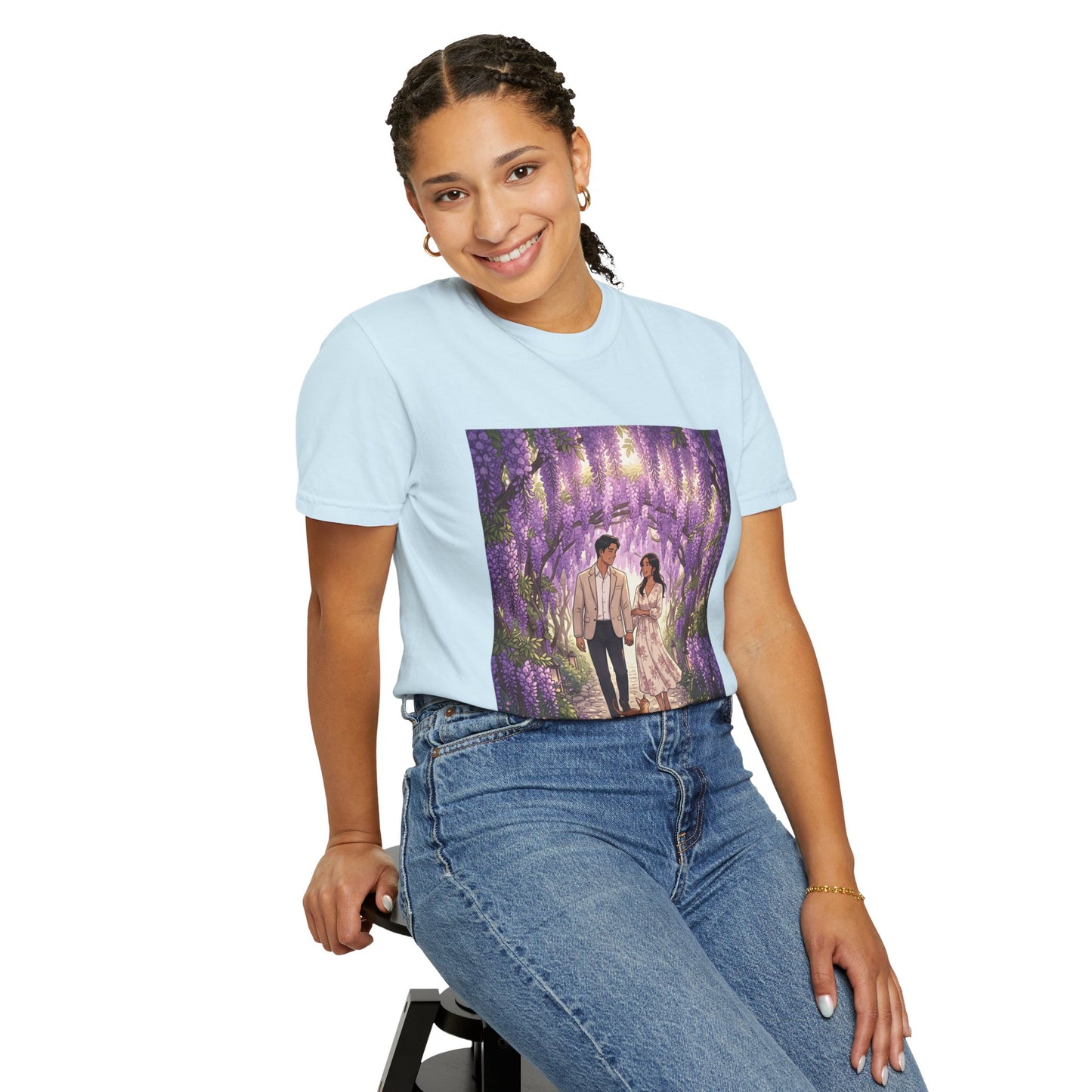 Spring of Us T-Shirt — Romantic Wisteria Couple Graphic Tee