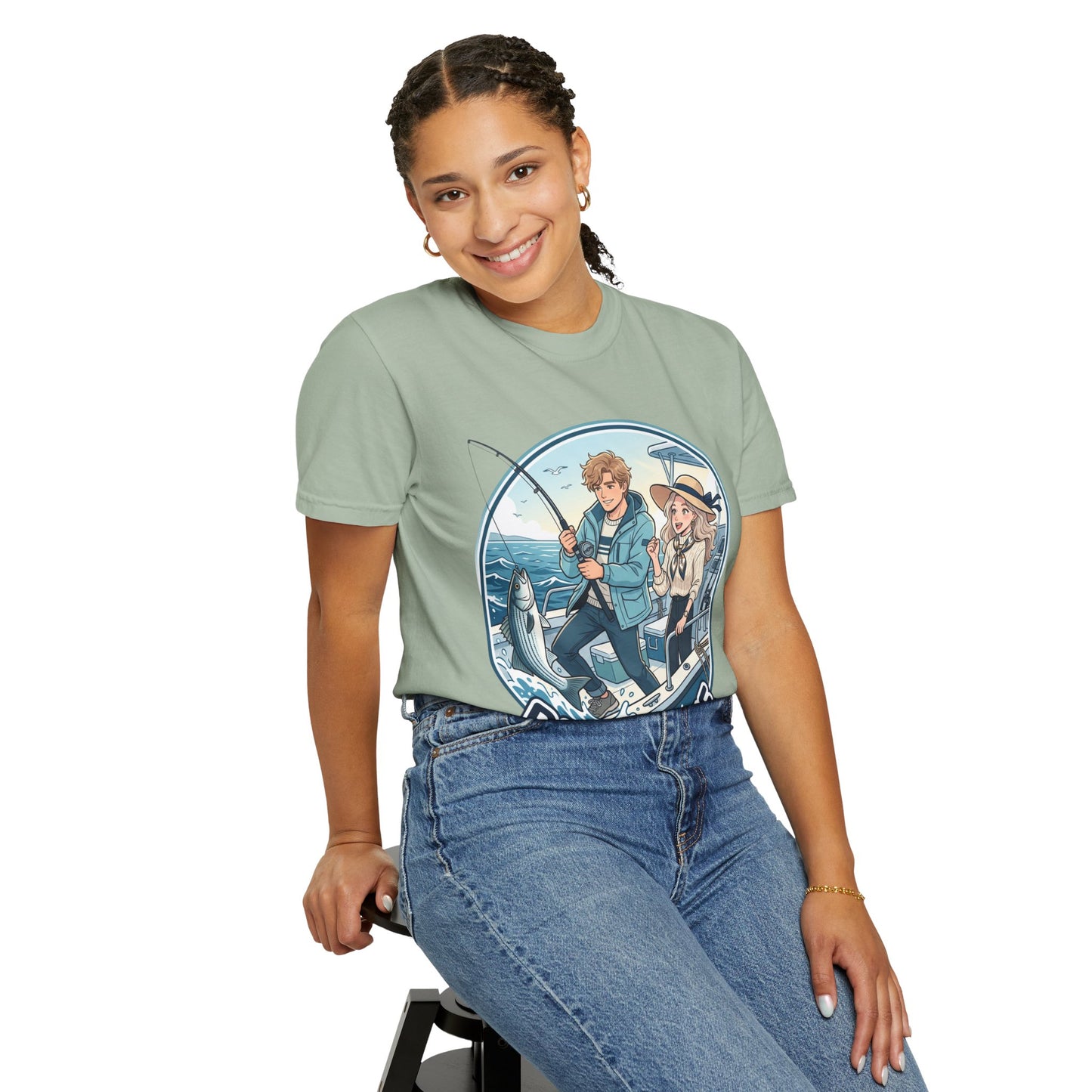 Reel Love Fishing T-Shirt — Cute Couple Anglers Graphic Tee
