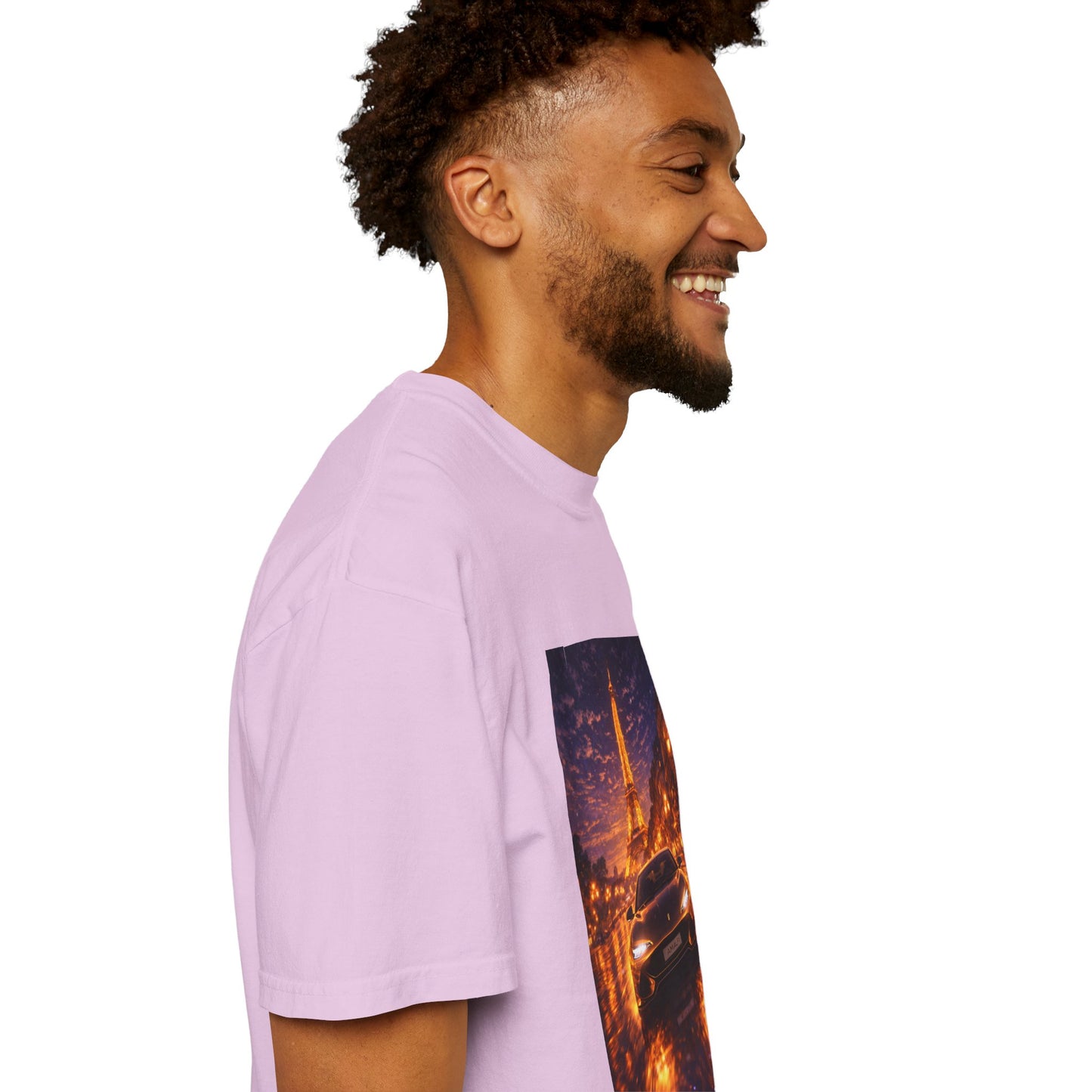 Paris Night Drive T-Shirt — Eiffel Tower Car Scene