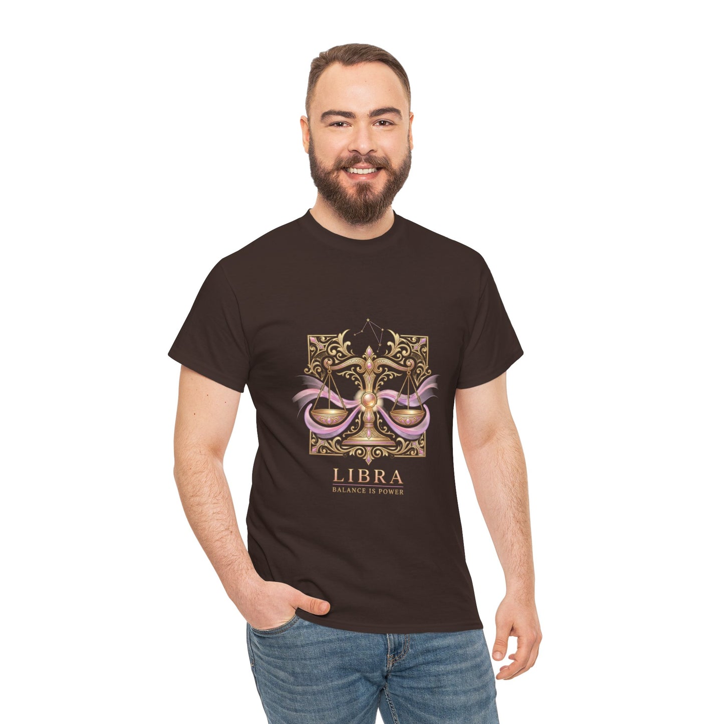 Libra Scales T‑Shirt — Zodiac Balance Is Power Tee