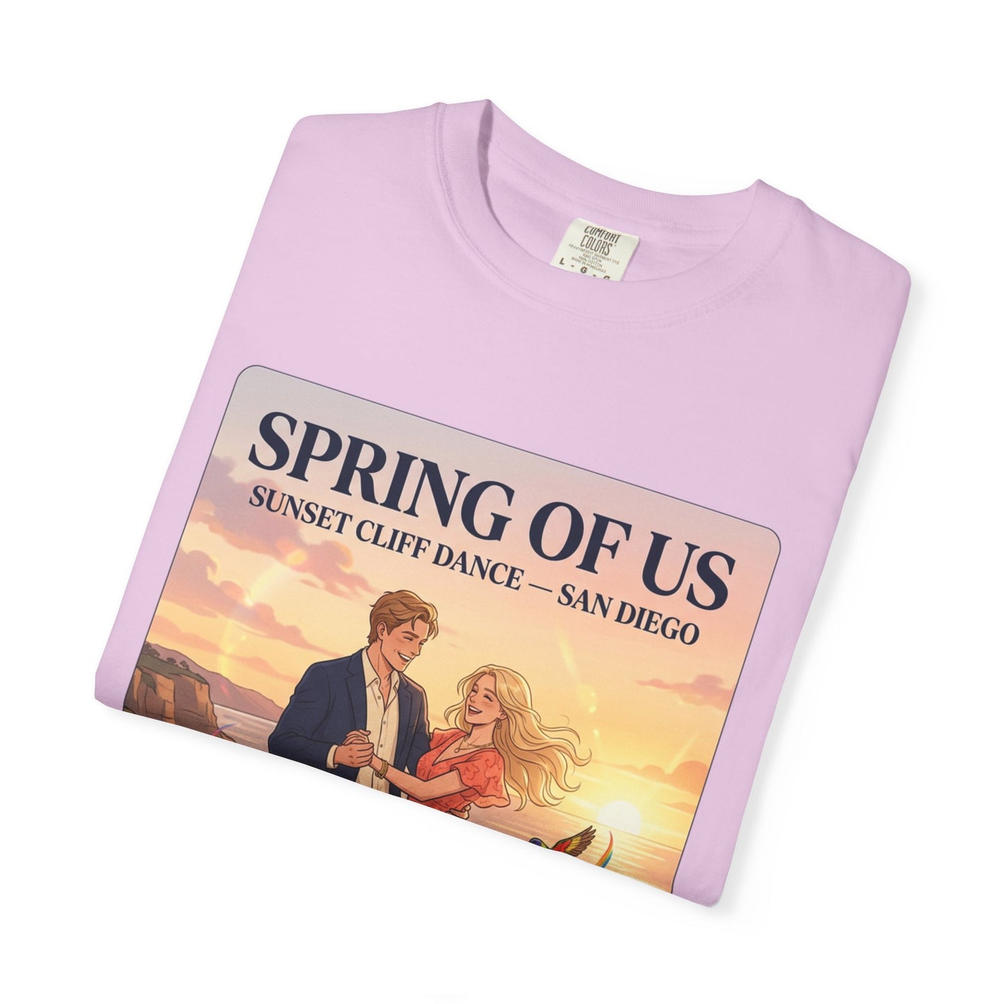Spring of Us T‑Shirt — Sunset Cliff Dance San Diego Vintage Romance Tee