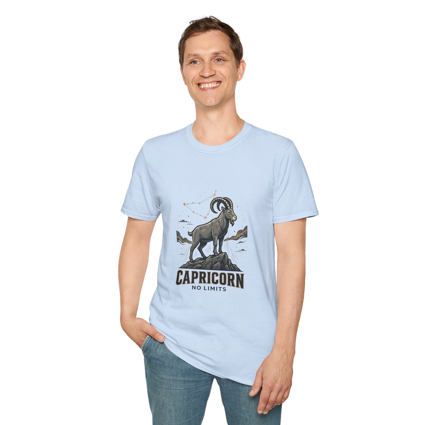 Capricorn 'No Limits' Zodiac T-Shirt — Goat Constellation Astrology Tee