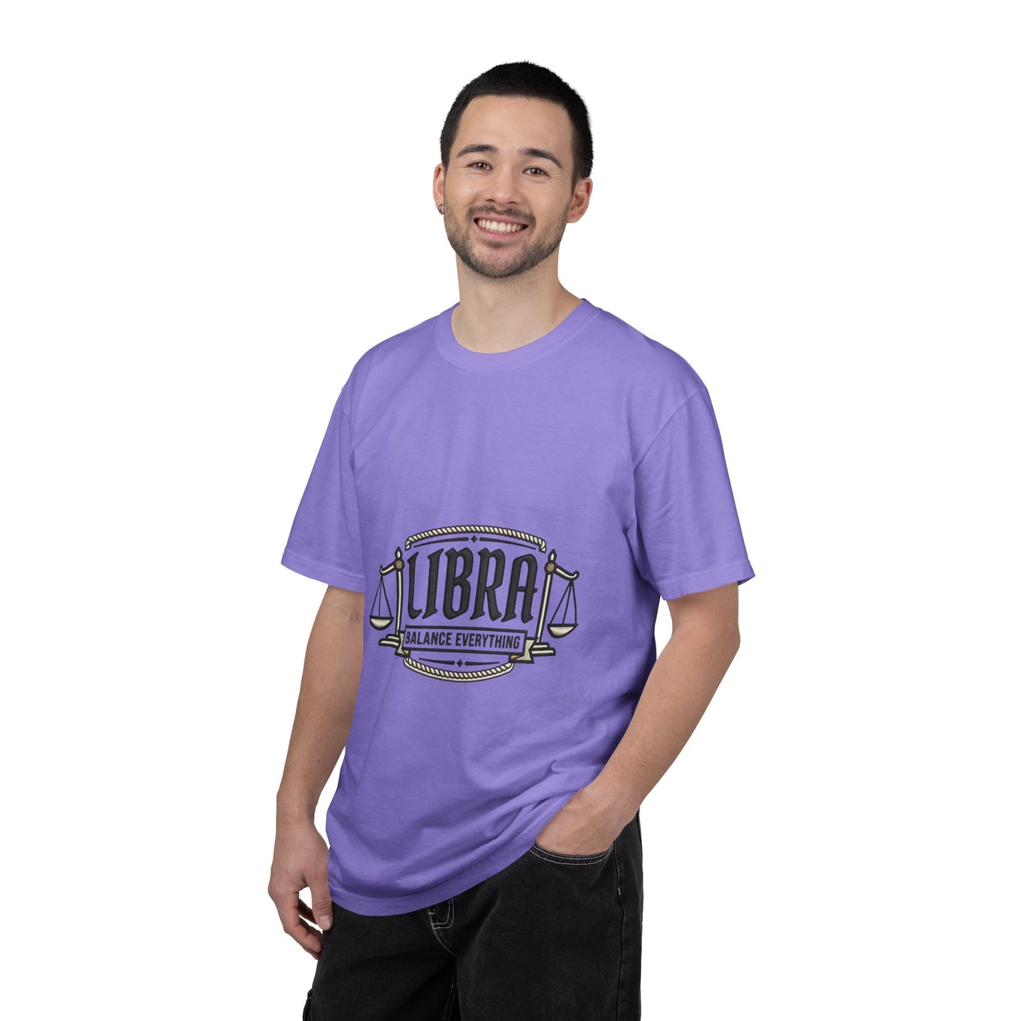 Libra Zodiac T-Shirt — "Balance Everything" Scales Design