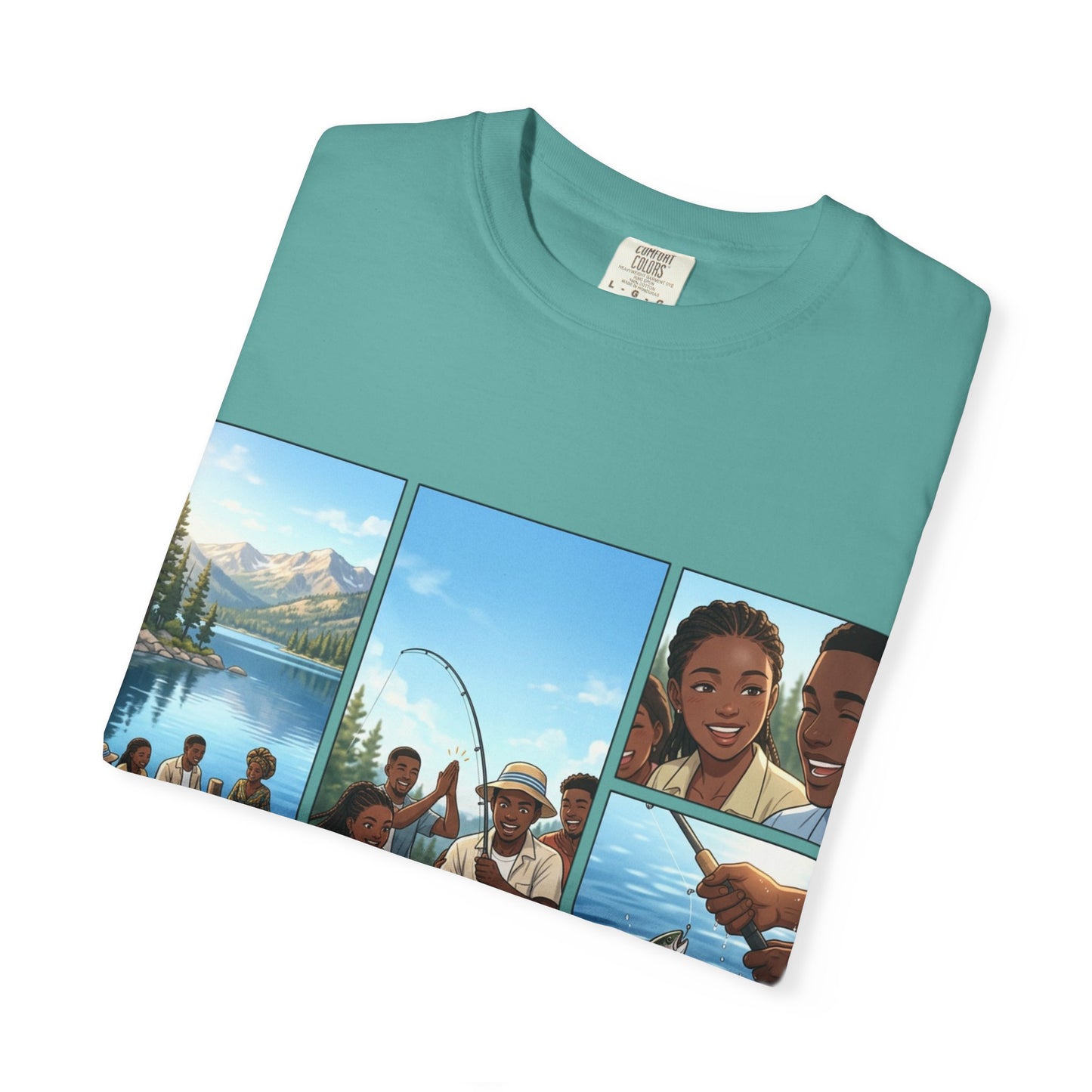 ake Tahoe Fishing Moments T-Shirt — Retro Outdoors Fishing Graphic Tee