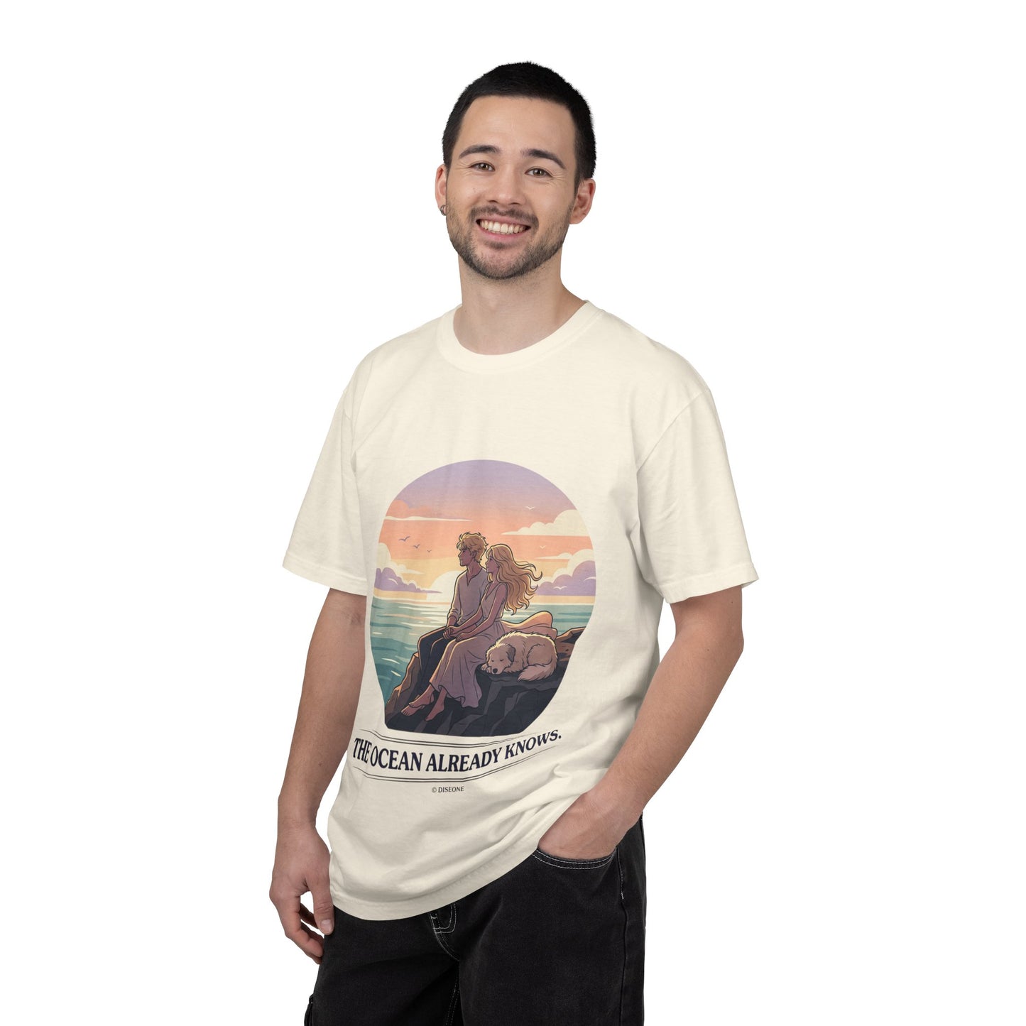 Ocean Sunset Graphic T-Shirt — "The Ocean Already Knows"