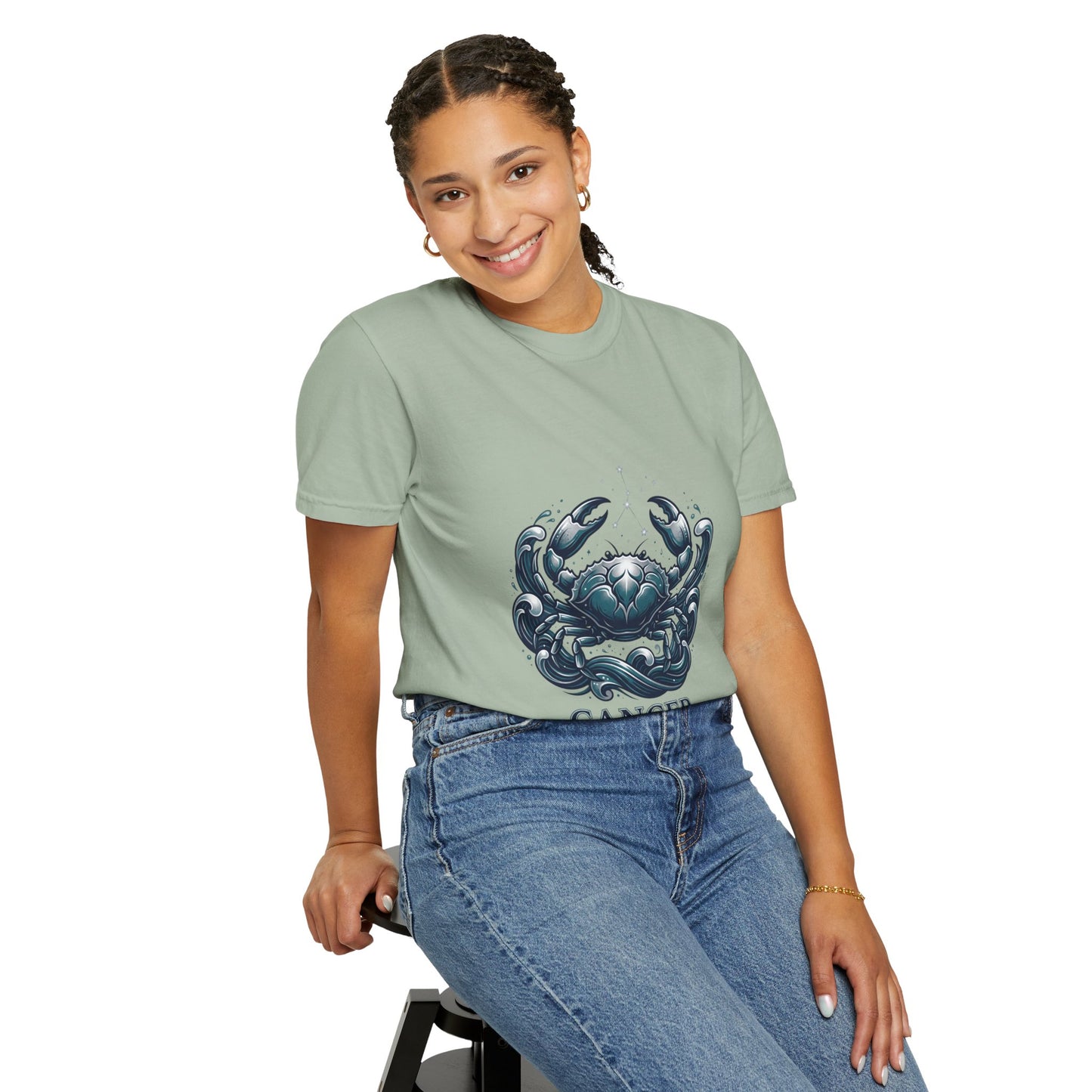 Cancer Zodiac T-Shirt — Stylized Crab Astrological Tee