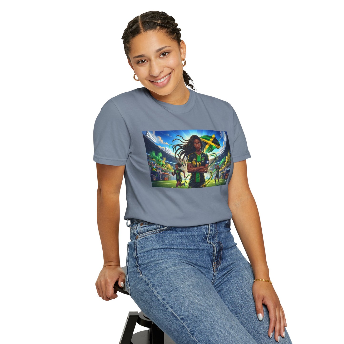 Jamaican Soccer Captain T-Shirt — Rasta Player Stadium Graphic Tee