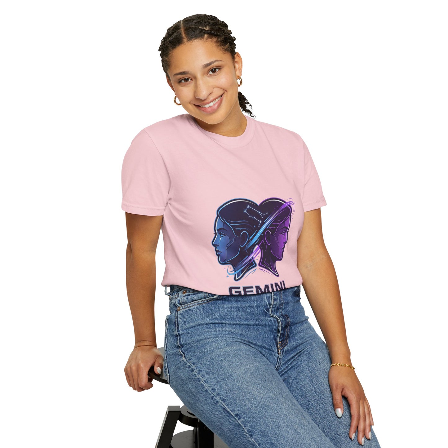 Gemini Zodiac T‑Shirt — Dual Faces Astrology Tee