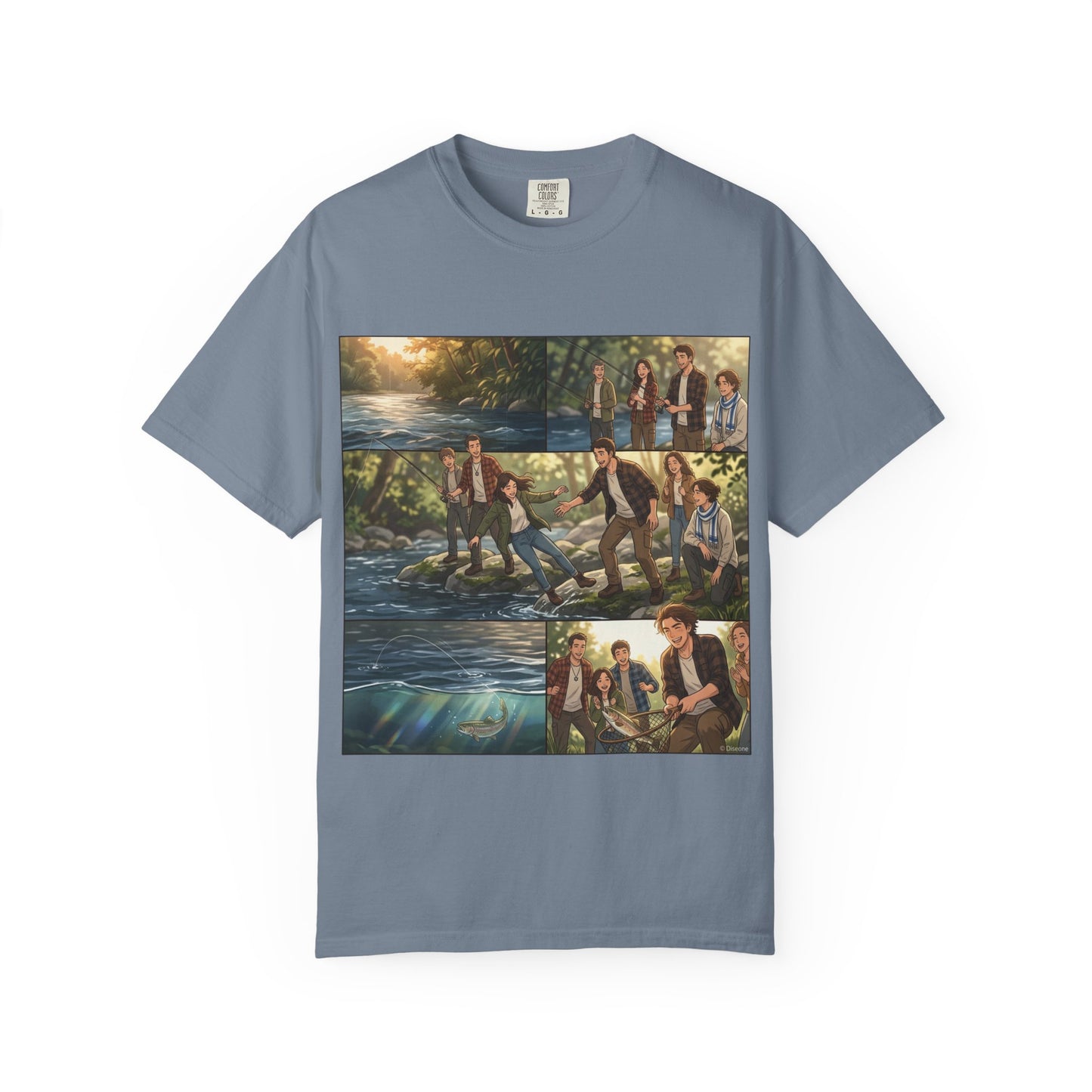 Band Photo Collage T-Shirt – Retro River Scene Crew Tee