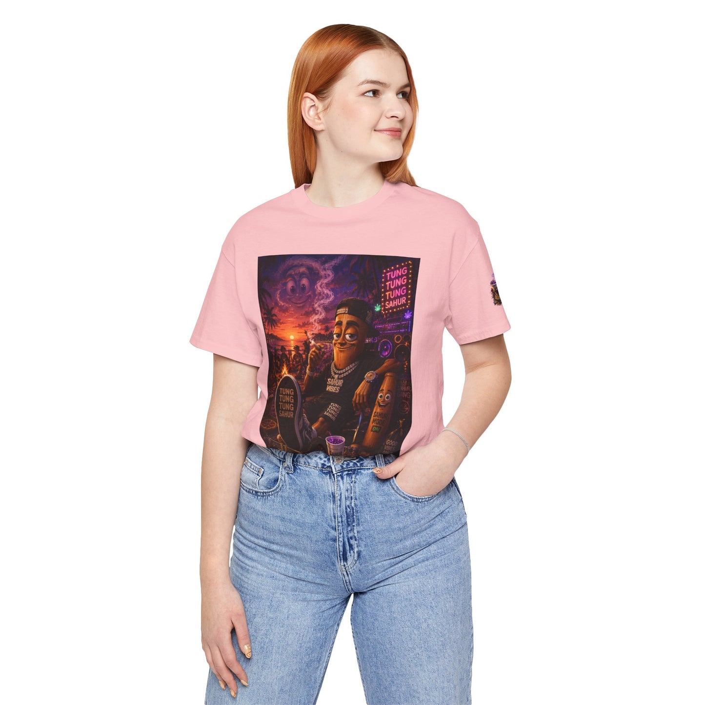 Tung Tung Tung Sahur T-Shirt — "Summertime Vibes" Retro Beach Party Graphic Tee