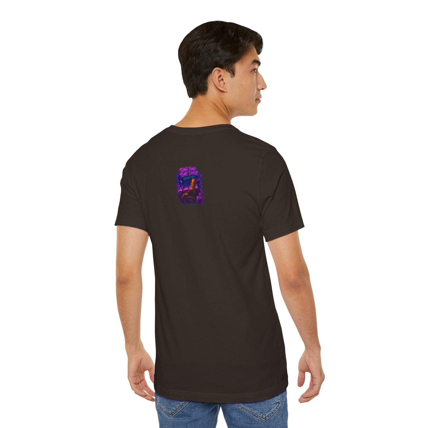 Tung Tung Tung Sahur Who Ride Like Us T-Shirt — Night Cruise Vaporwave Graphic Tee