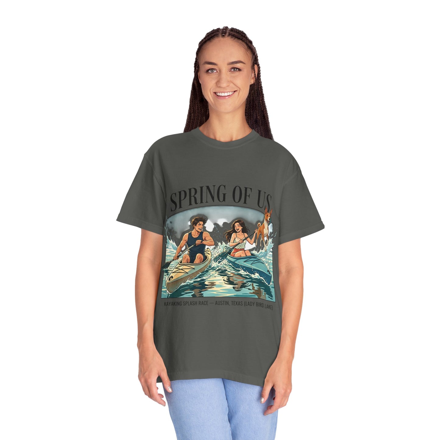 Spring of Us Kayaking T-Shirt — Retro Outdoor Adventure Tee