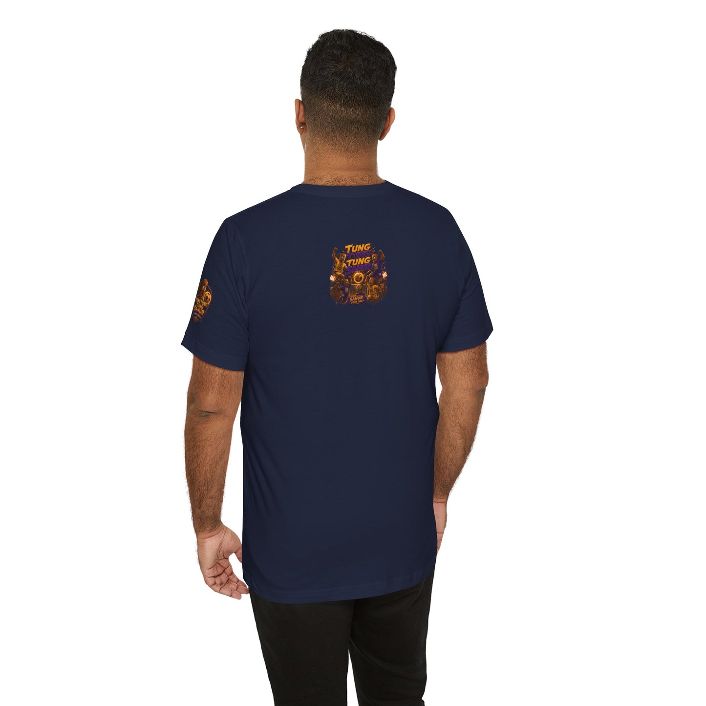 Tung Tung Tung Sahur Header Goal Soccer Action Graphic Tee — Team Court Night Design