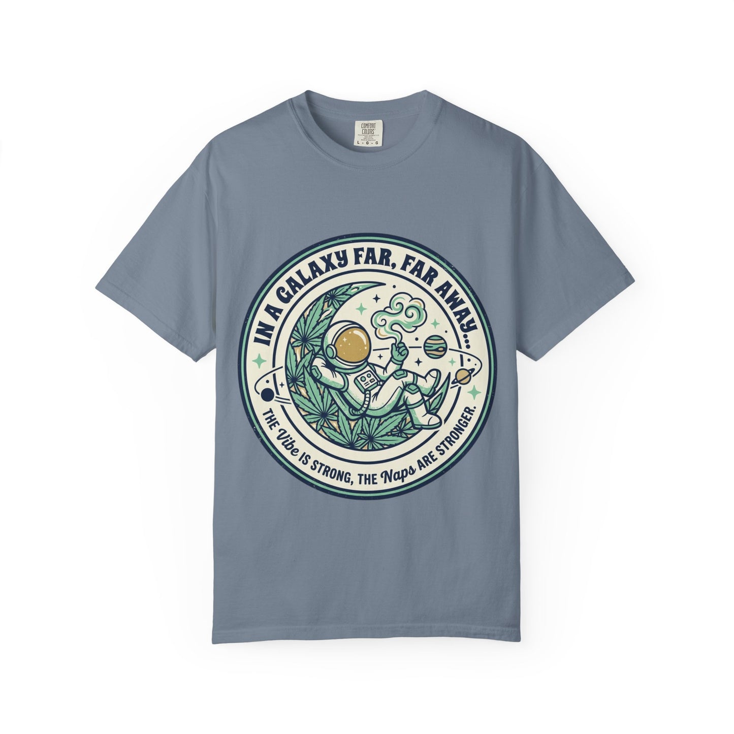 T-Shirt — "In a Galaxy Far, Far Away" Retro Space Nap Graphic Tee