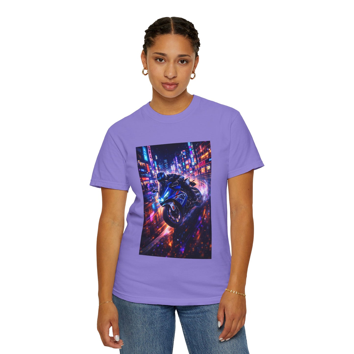 Suzuki GSX-R1000-NEON NIGHT RUN -  T-Shirt — Neon Night Rider Graphic Tee