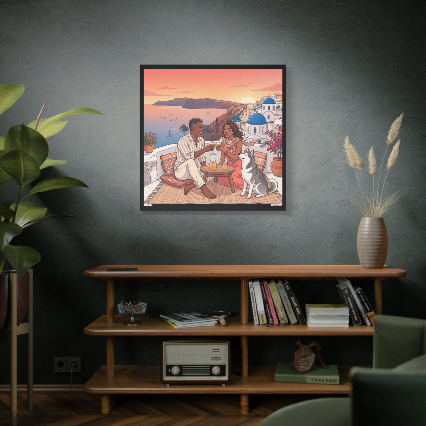Santorini, Greece – “Sunset Serenade - Matte Canvas, Stretched, 1.25"