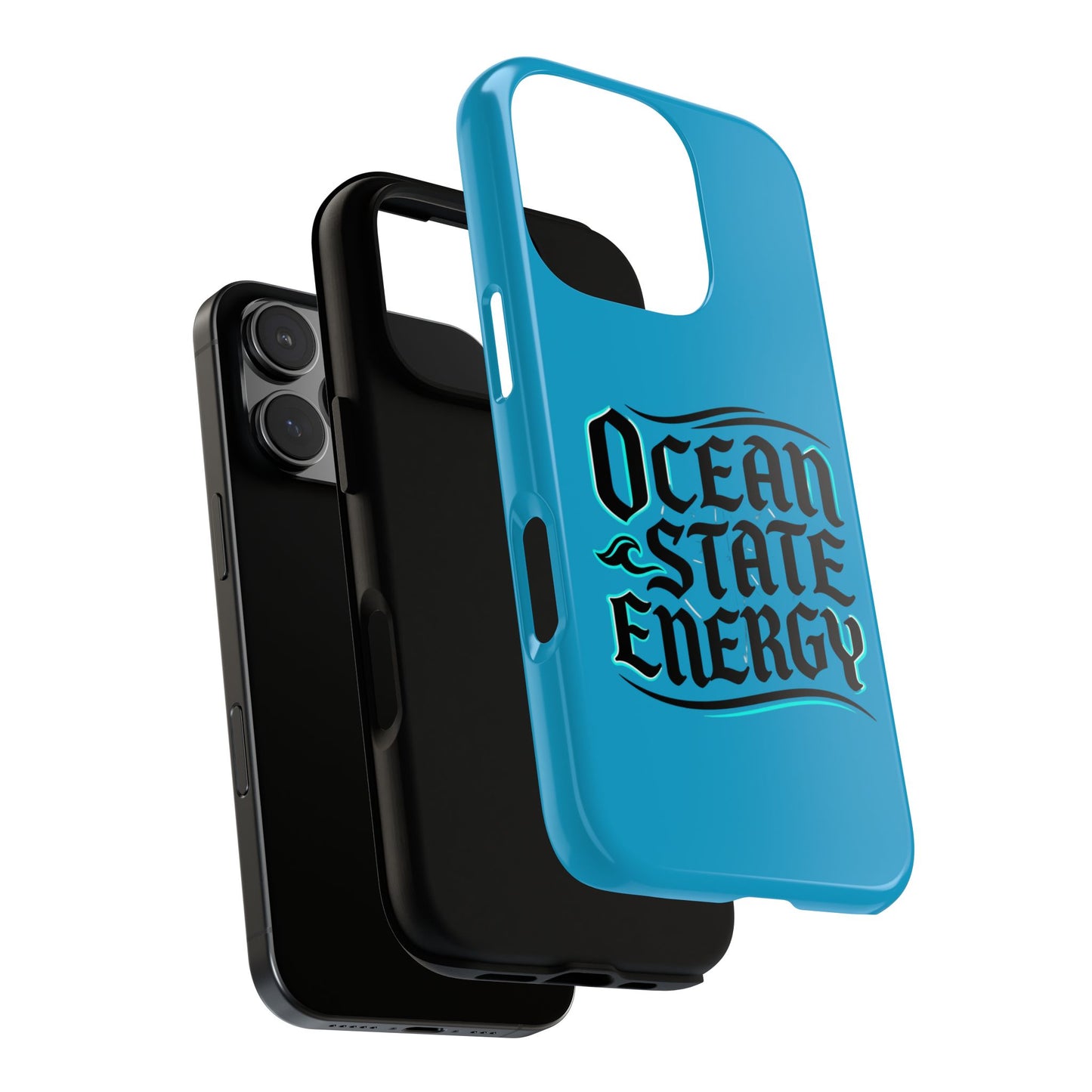 Ocean State Energy Phone Case — Tough Protective iPhone Cover with Nautical Script