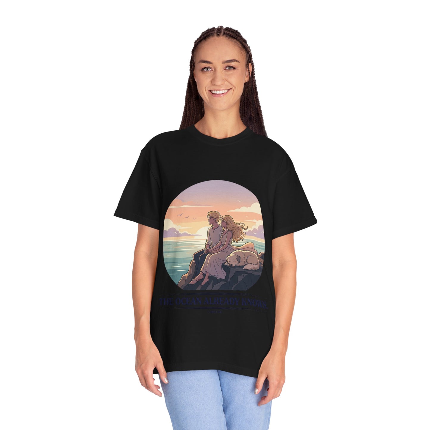 Ocean Sunset Graphic T-Shirt — "The Ocean Already Knows"
