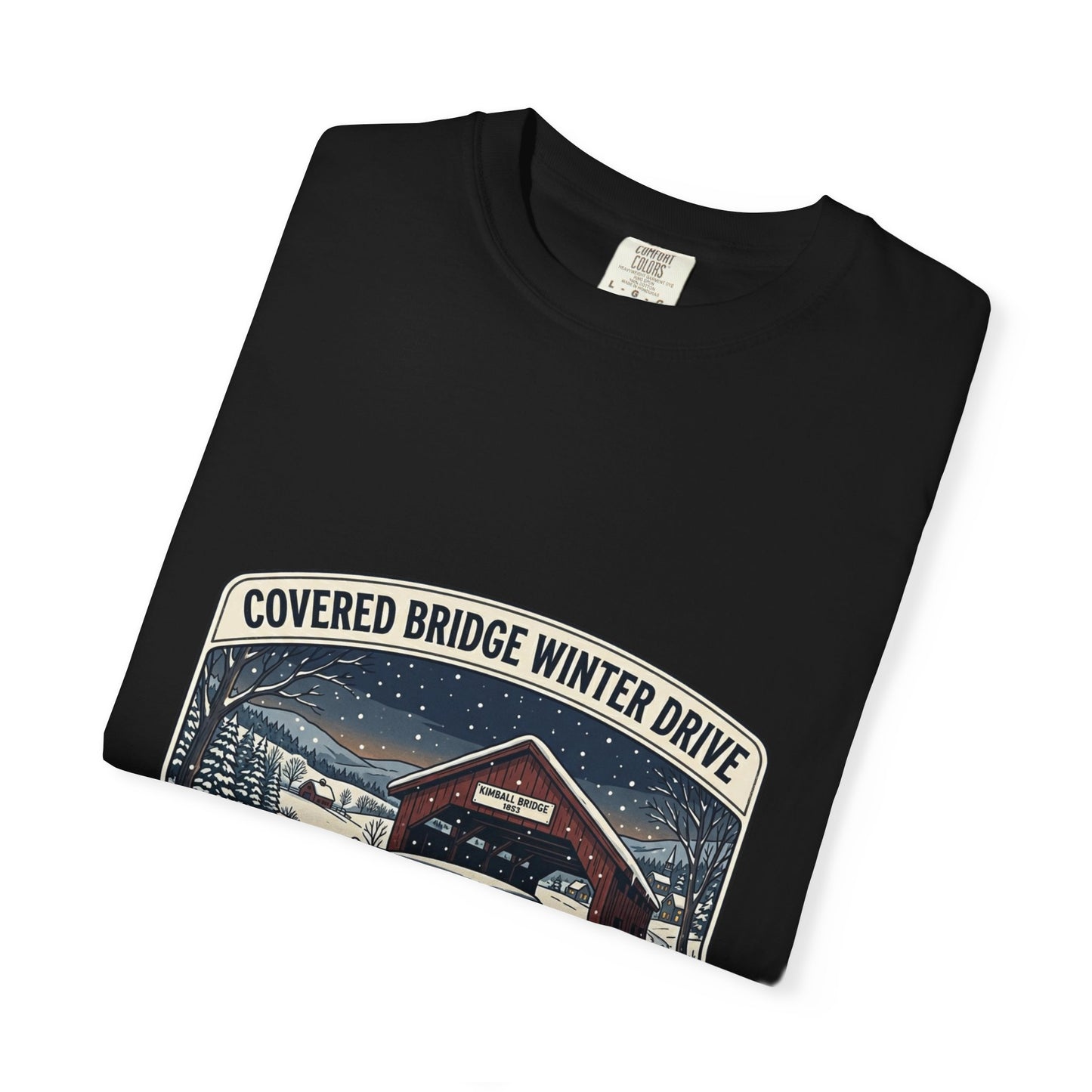 Covered Bridge Winter Drive T-Shirt