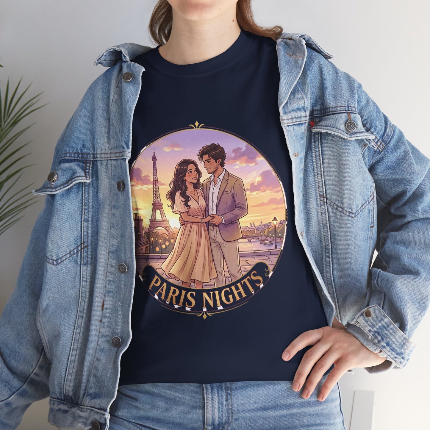 Paris Nights T-Shirt — Romantic Eiffel Tower Couple Tee