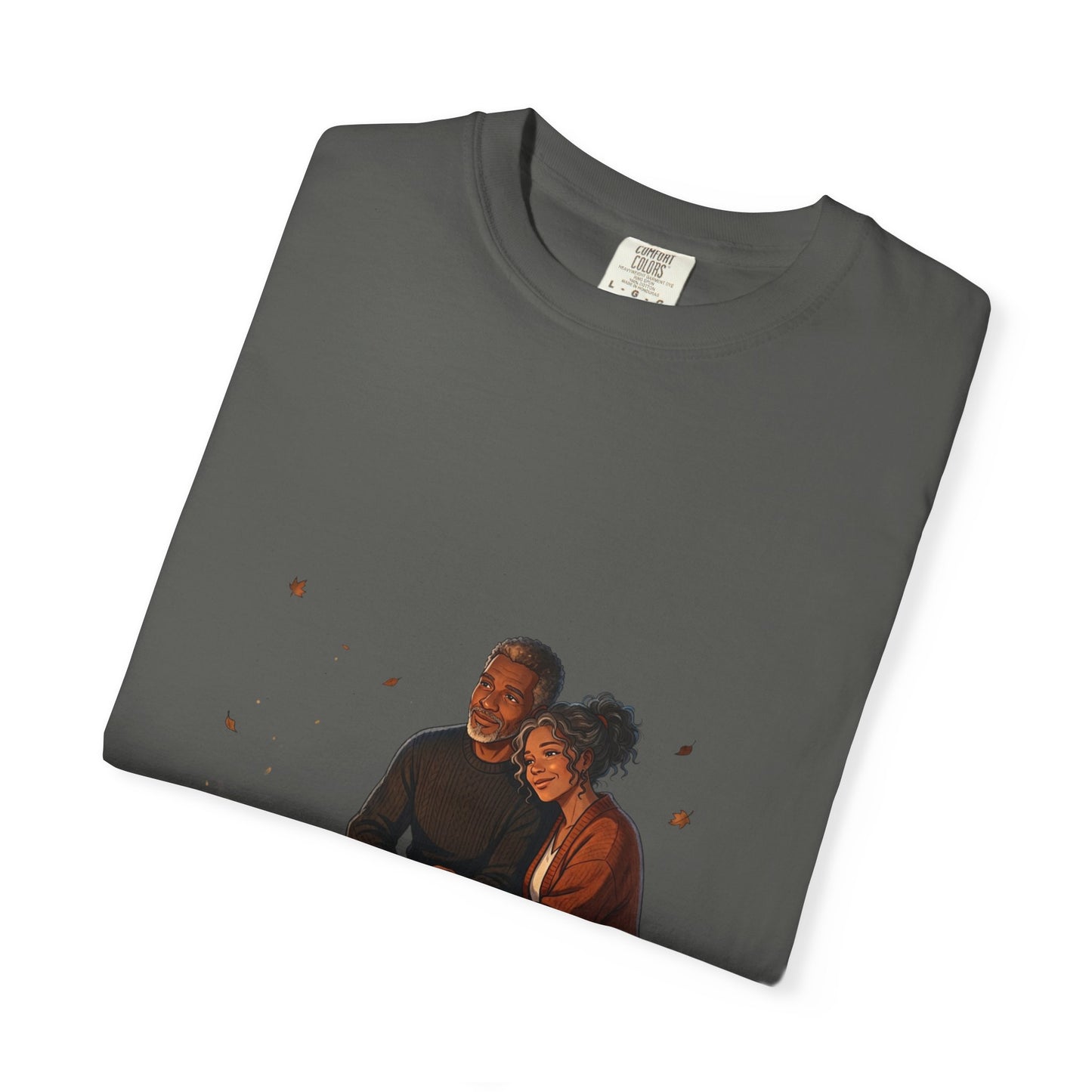 Midnight Firelight T-Shirt — Cozy Couple Campfire Graphic Tee